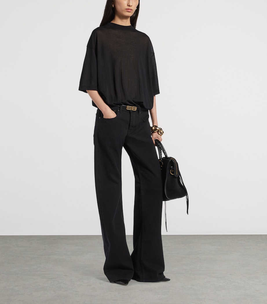 Balenciaga Womens Cotton-Blend T-Shirt Bodysuit Image 2