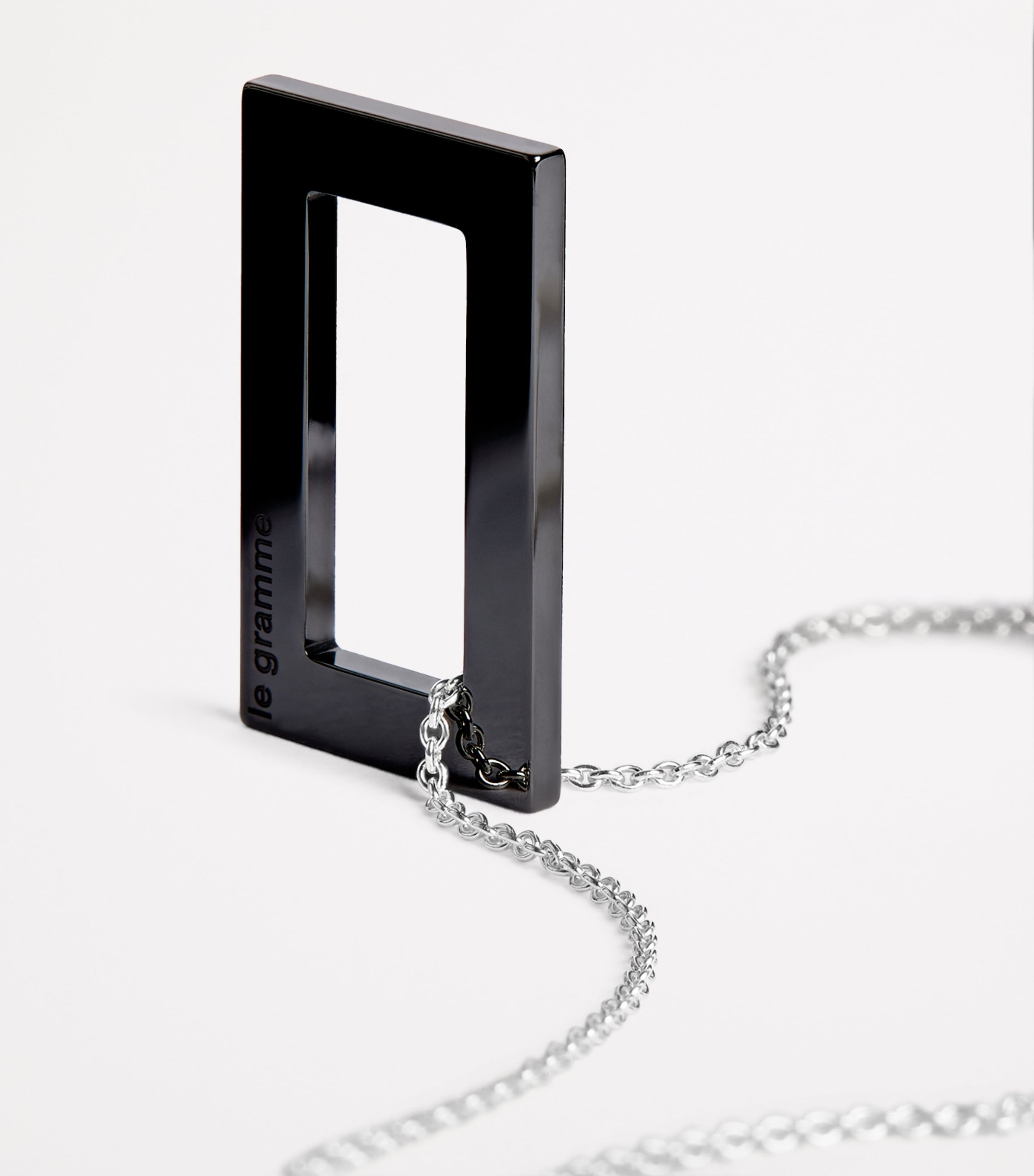 Cermaic Polished 2.1g Pendant Necklace BLACK CERAMIC Image 5