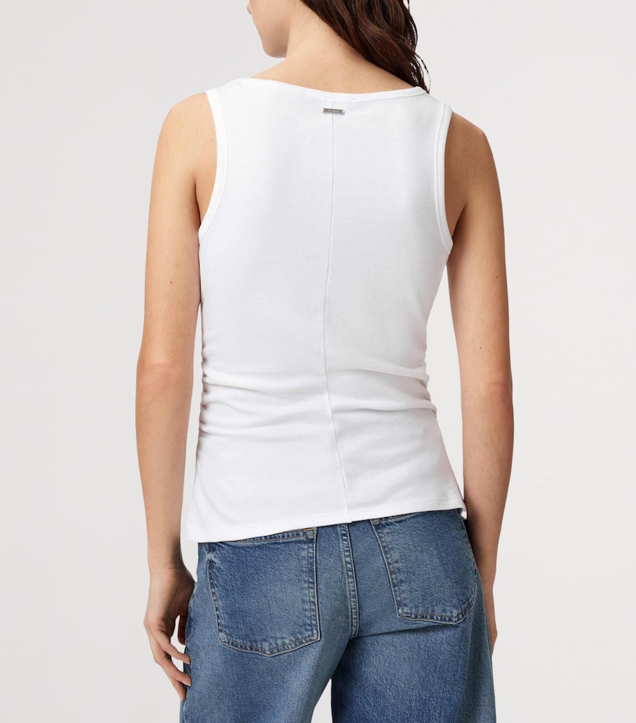 AllSaints Womens Ruched Katarina Tank Top Optic White Image 4