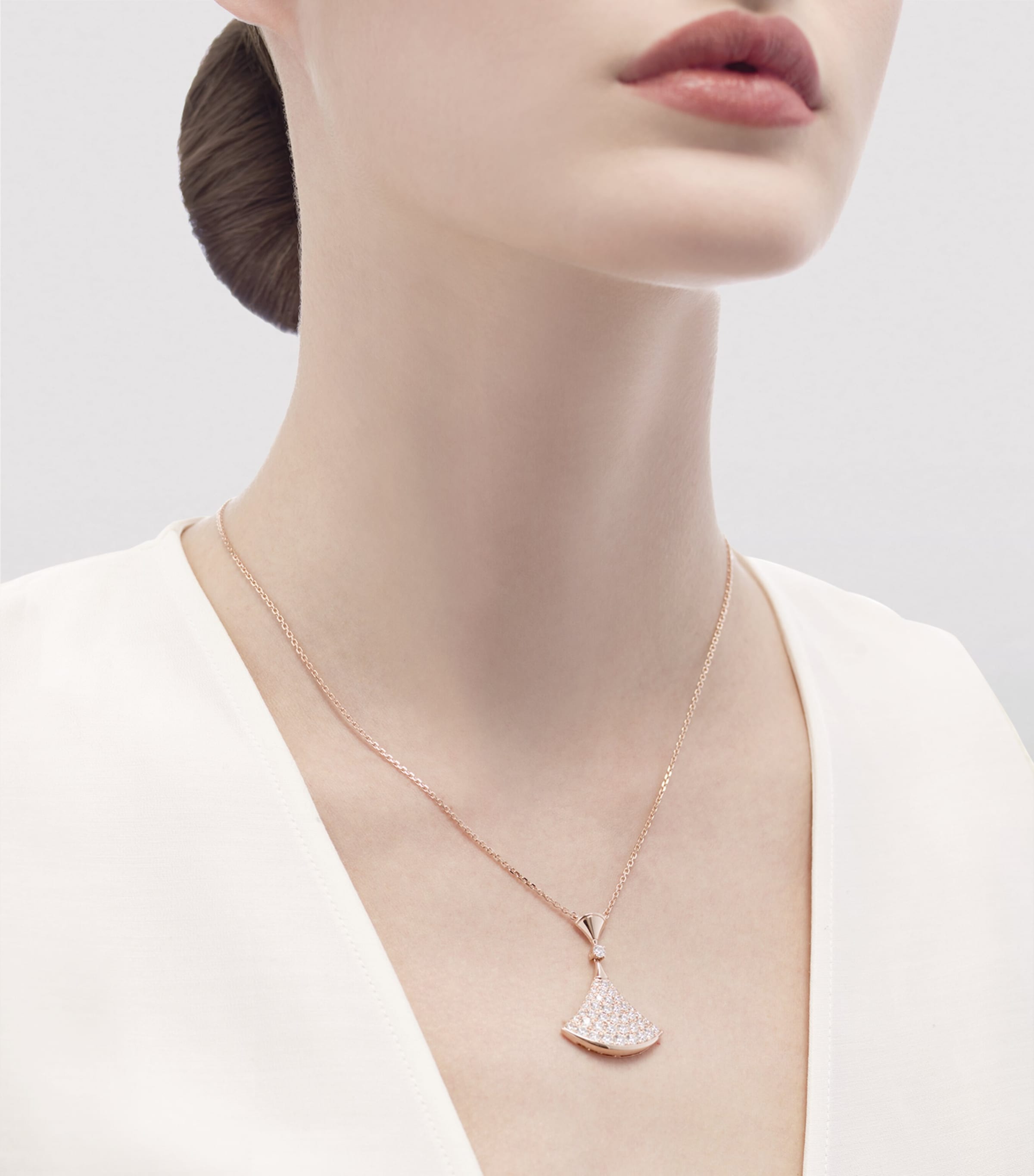 Rose Gold and Diamond Divas' Dream Necklace PINK GOLD Image 2