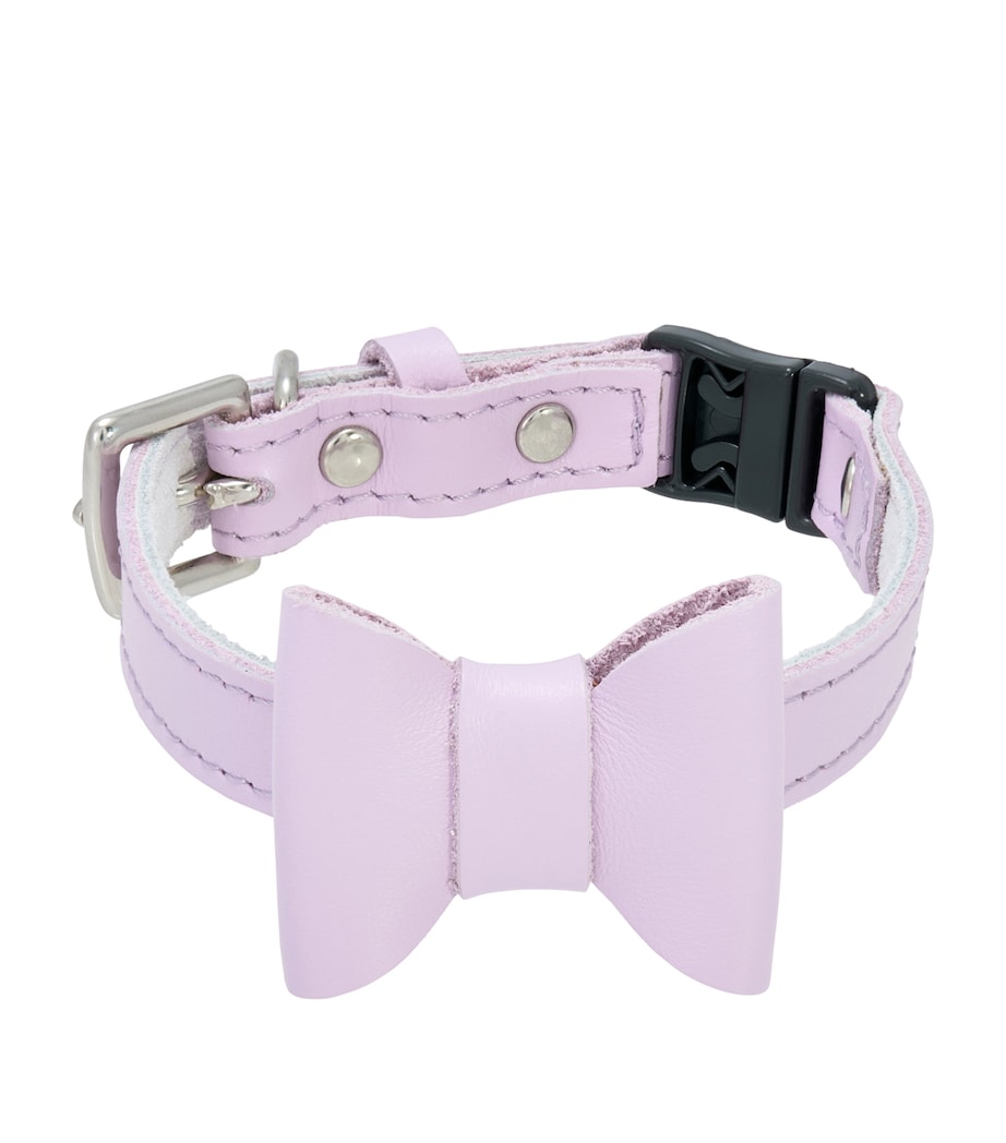 Cheshire & Wain Small Rococo Cat Collar With Bow Purple Image 2