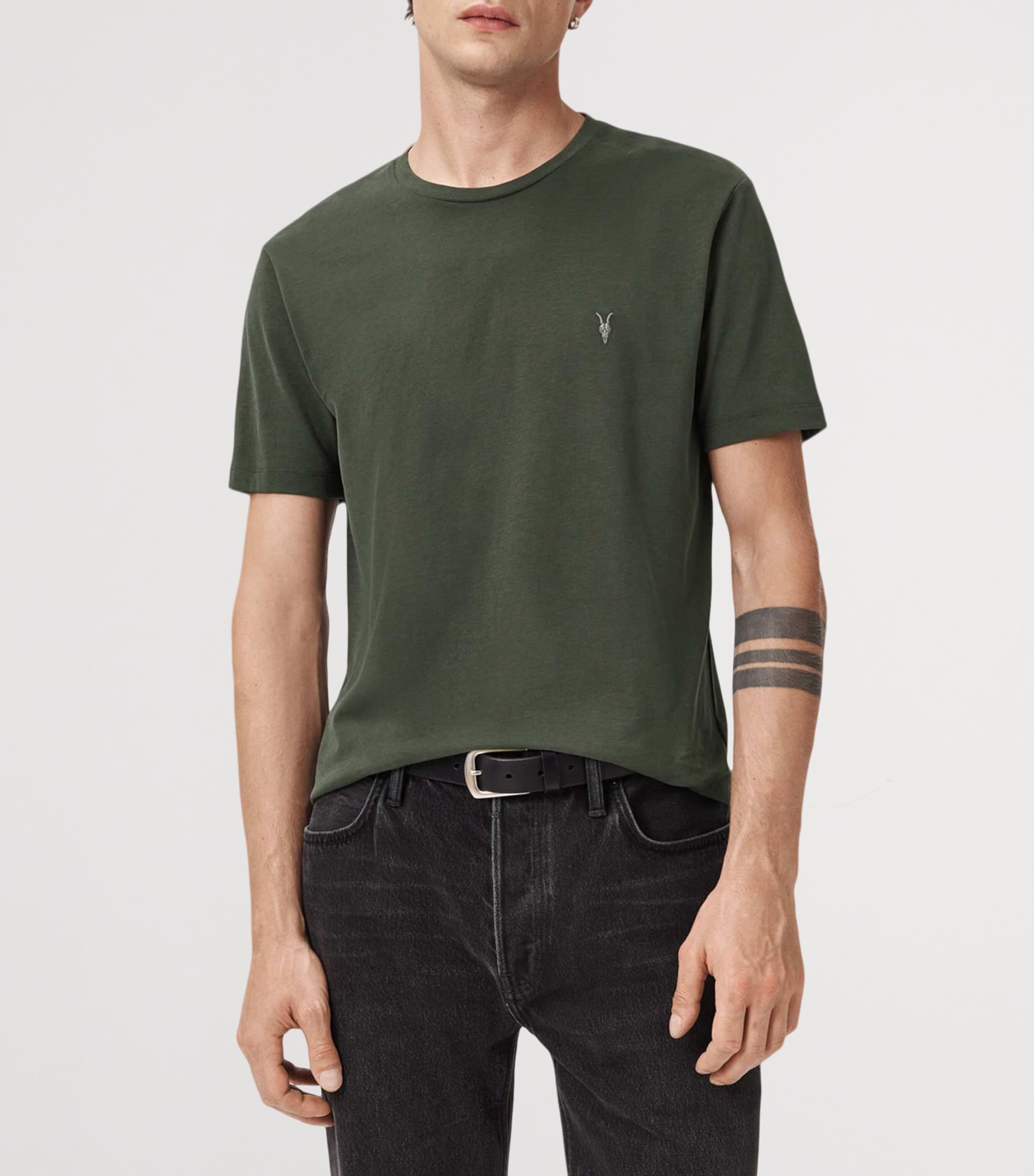 Cotton Brace T-Shirt DUFFEL GREEN Image 4