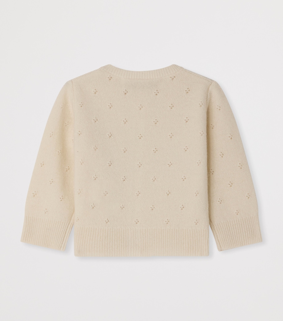 Bonpoint Cashmere Laelia Cardigan (1-18 Months) Ivoire Image 2