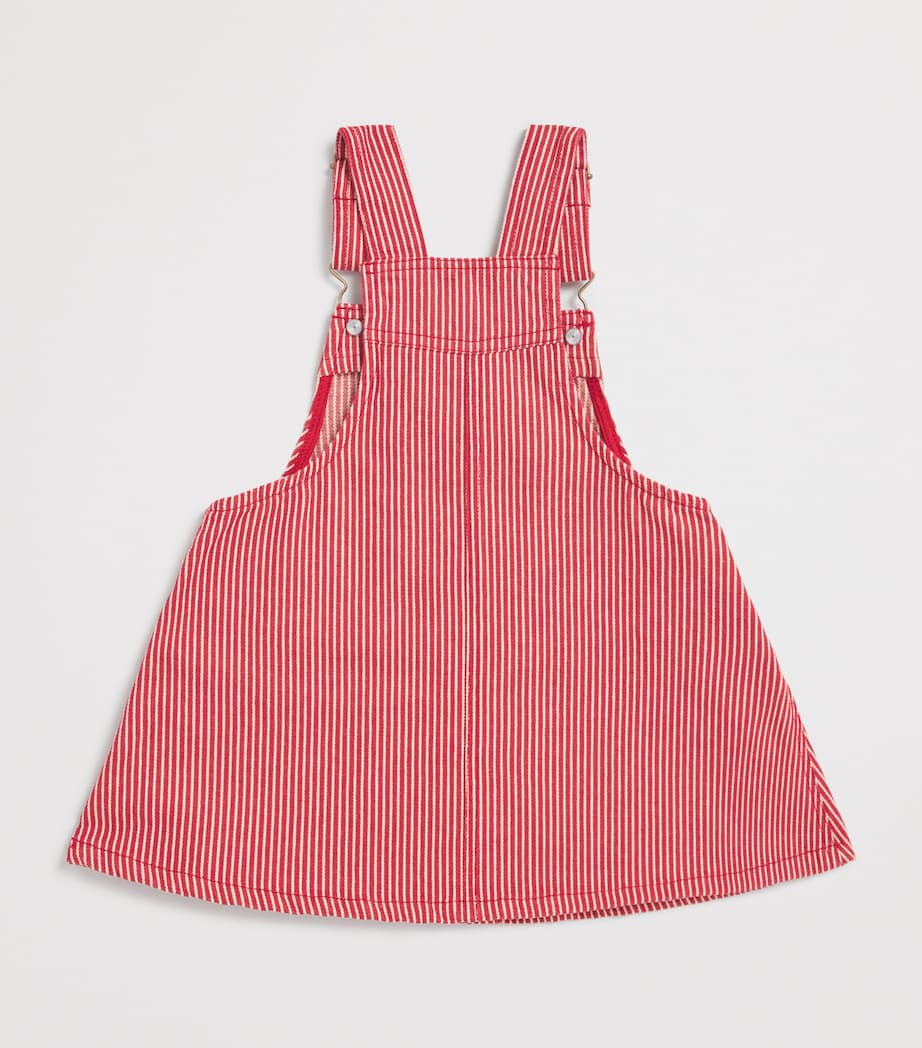 Denim Stripe Overall Dress (12 Months-4 Years) P25119 MILK ROUGE Image 2