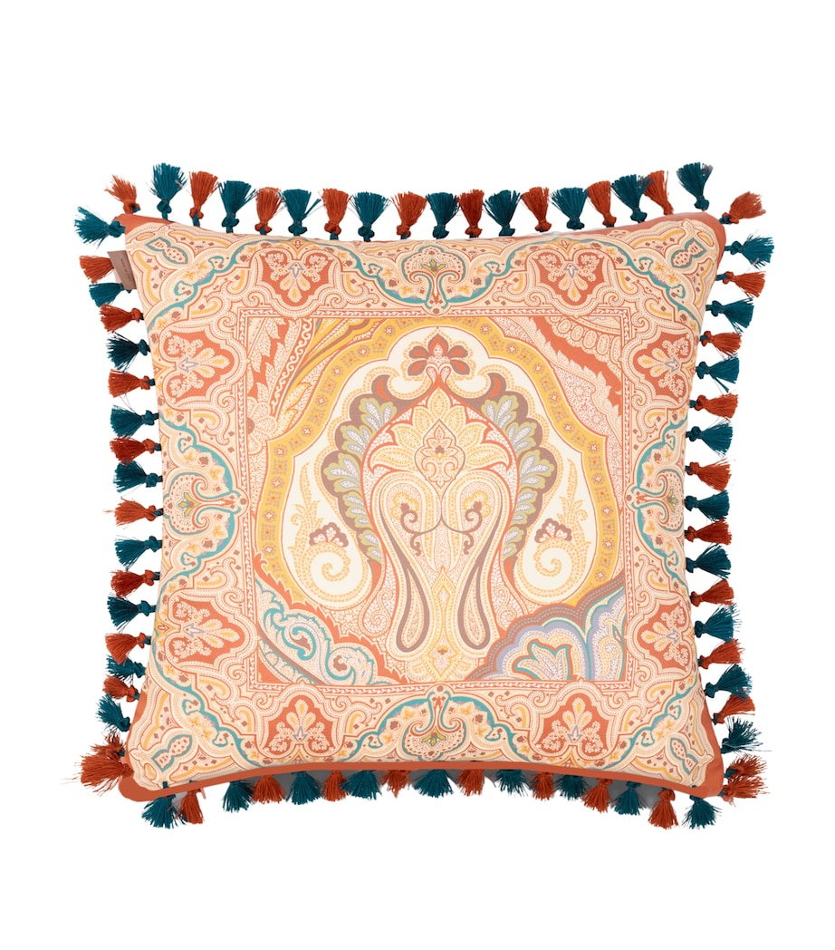 Etro Tassel-Trim Hoa Cushion (45cm x 45cm) Dark Brown Image 1