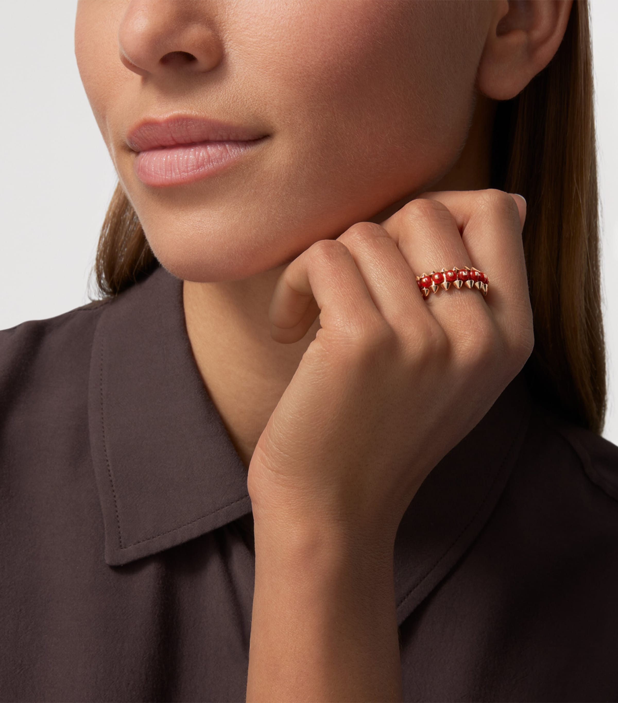 Cartier Rose Gold and Red Agate Clash de Cartier Ring Rose Gold Image 2