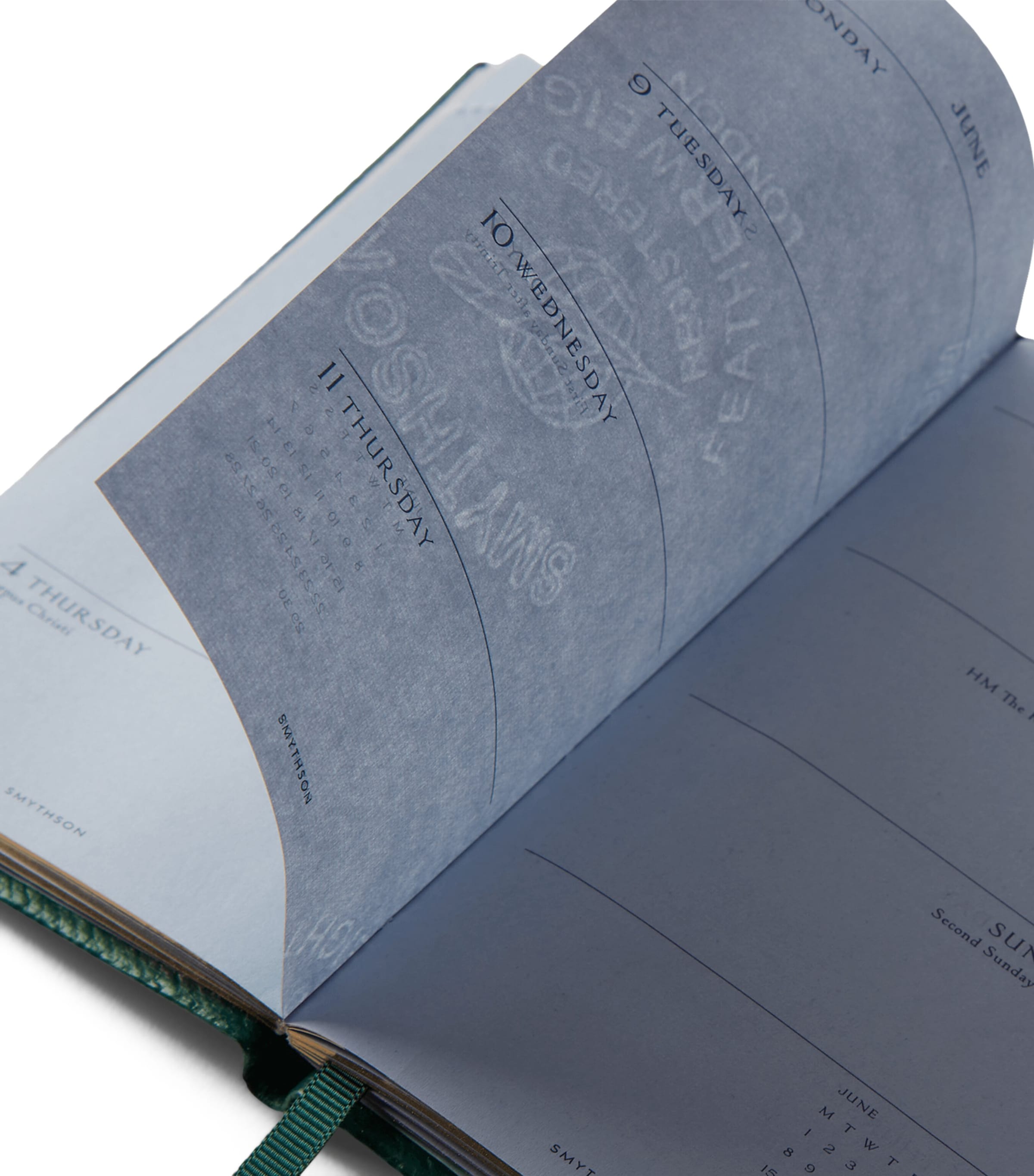 Panama Leather 2026 Weekly Diary FOREST GREEN Image 3