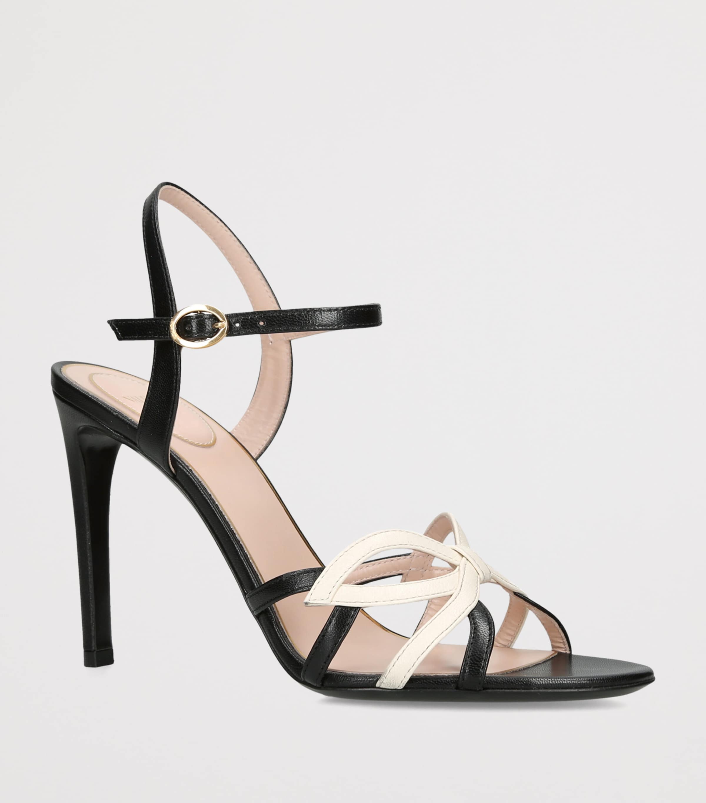 Valentino Garavani Leather Bow Sandals 100 Black/comb Image 2