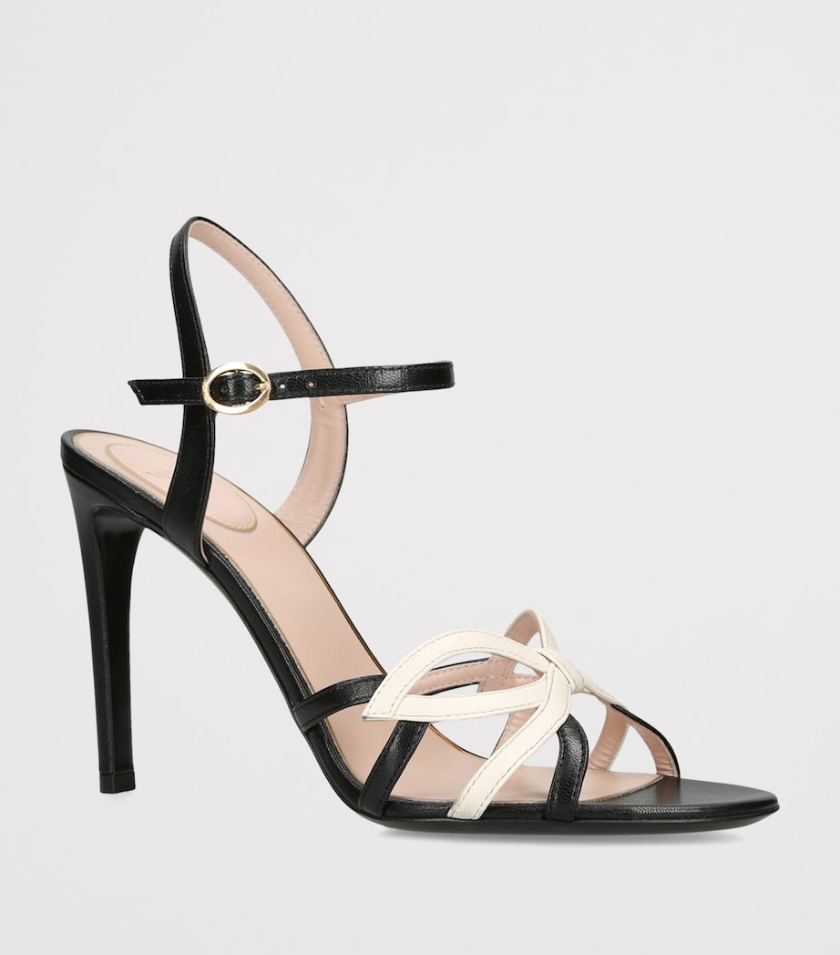 Valentino Garavani Leather Bow Sandals 100 Black/comb Image 2