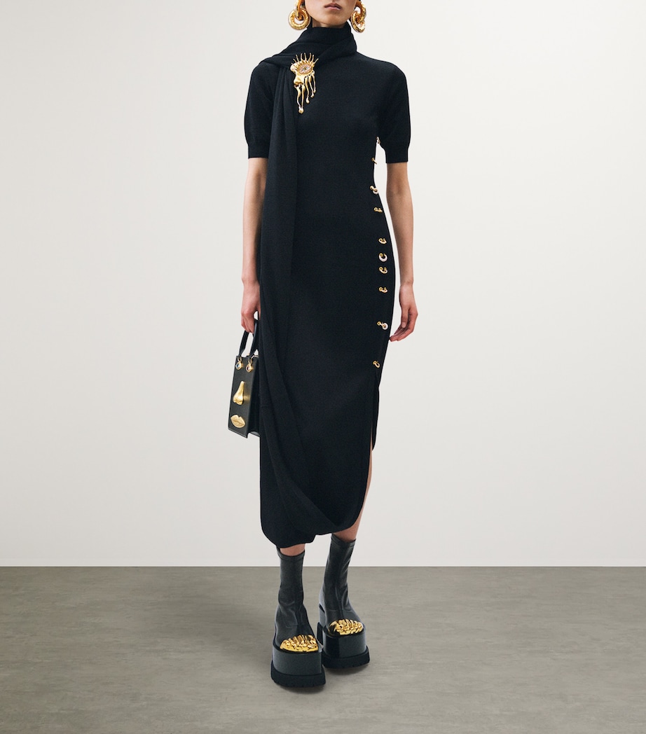 Leather Anatomy Jewelry Top-Handle Bag 999BLACK Image 4