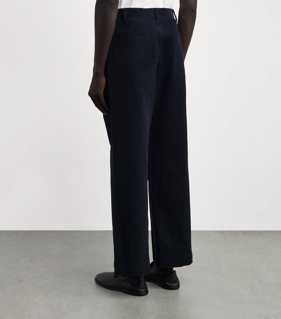 Cotton Corduroy Trousers NAVY Image 4