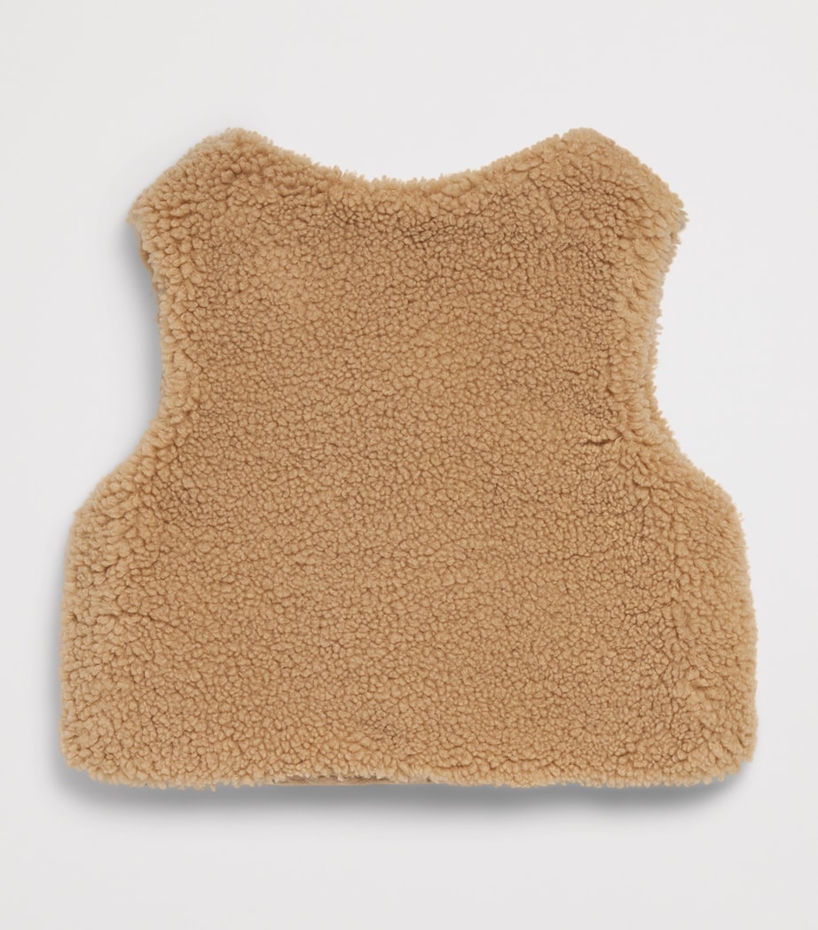Purebaby Faux Shearling Reversible Gilet (0-12 Months) Mushm Mushroom Image 2