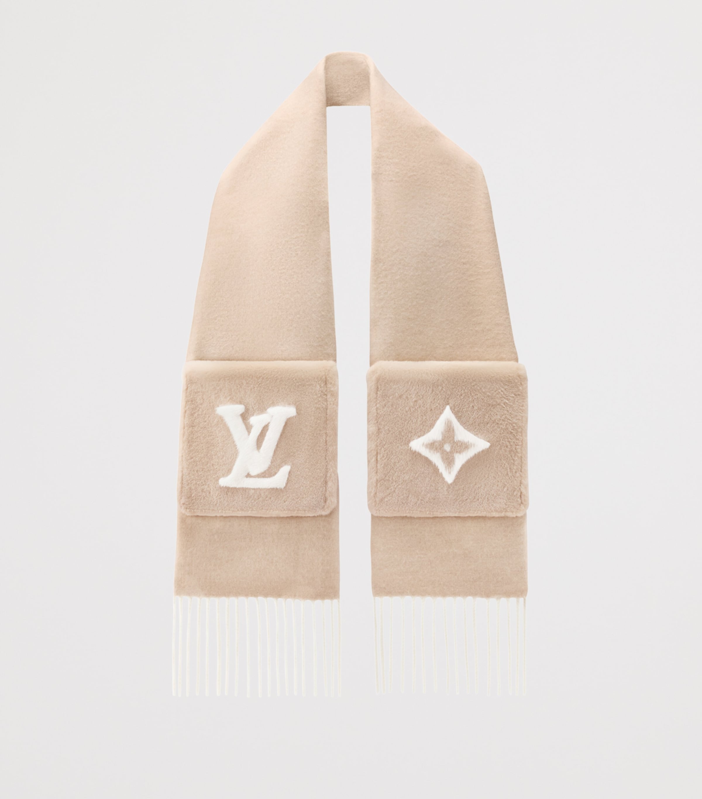 Cashmere LV Blizzard Scarf BEIGE Image 2