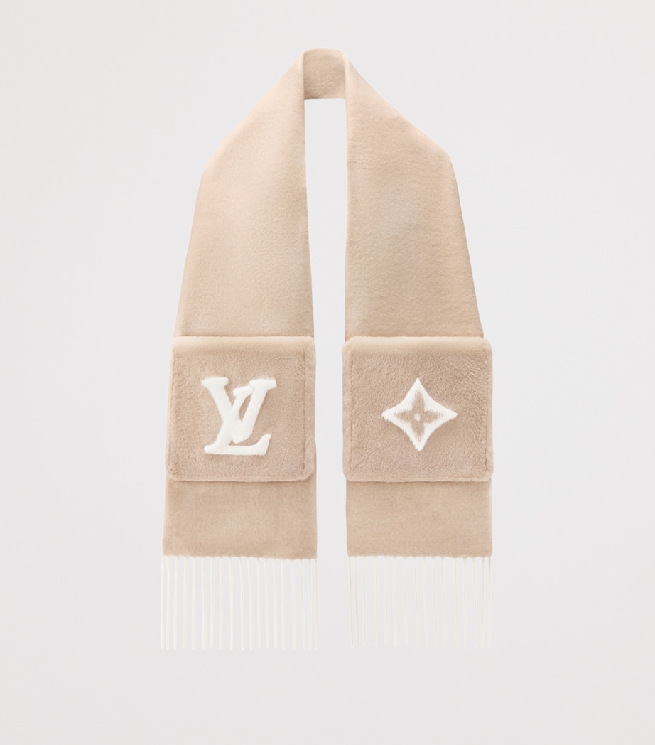 Cashmere LV Blizzard Scarf BEIGE Image 2