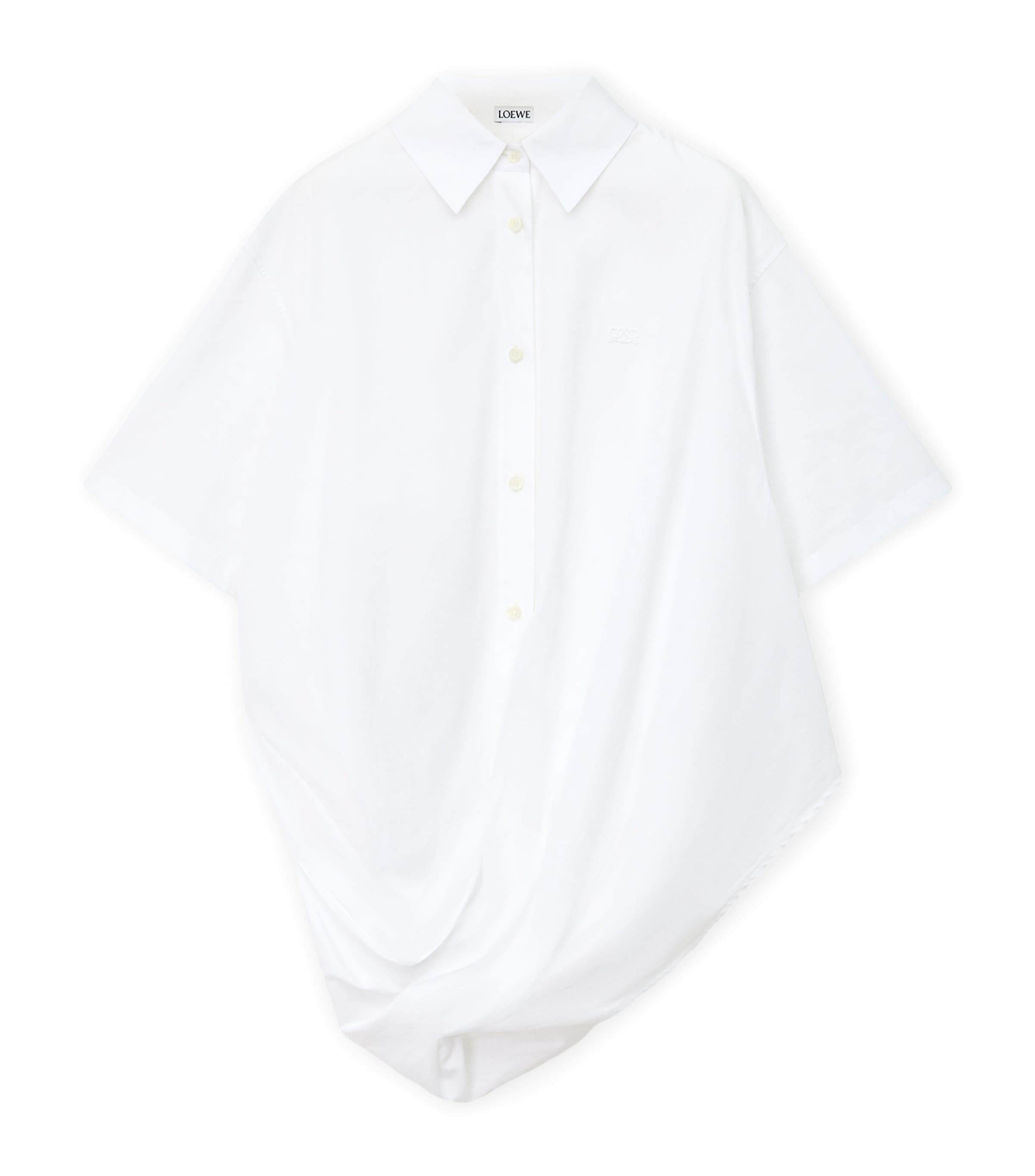 Draped Cotton Shirt