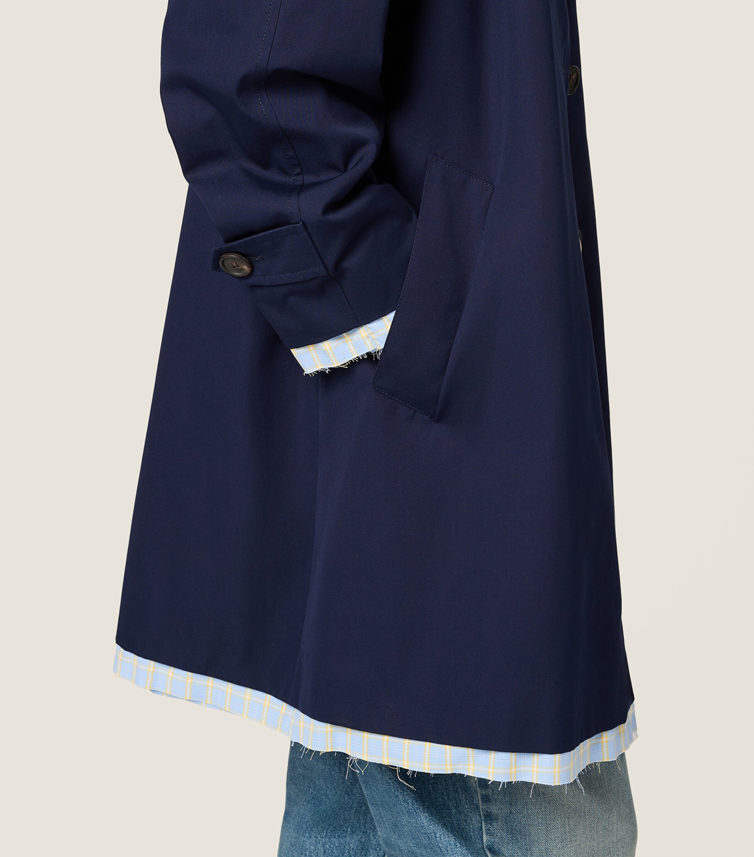 Miu Miu Womens Cotton Poplin Coat Blue Image 6