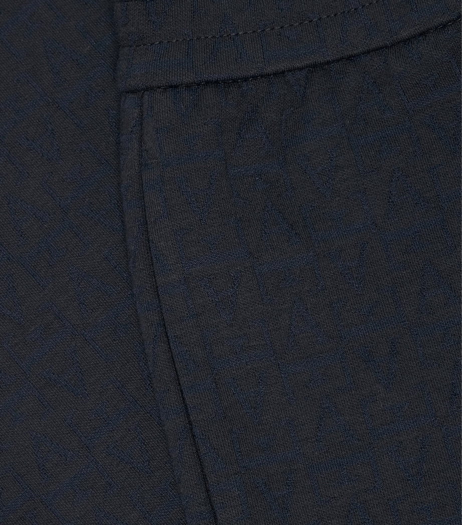 Emporio Armani Kids Jacquard Logo Sweatpants (4-16 Years) Iconico Blu Nvy Image 3
