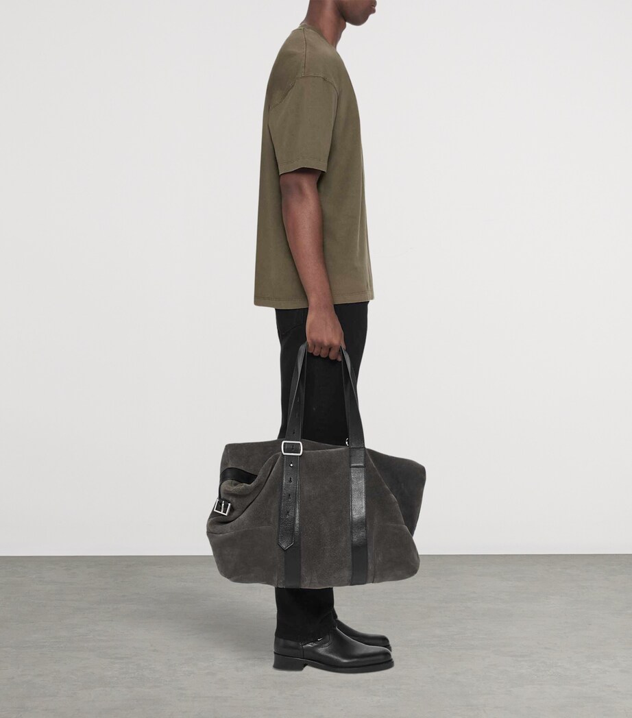 AllSaints Mens Organic Cotton Maddox T-Shirt Washed Khaki Image 6