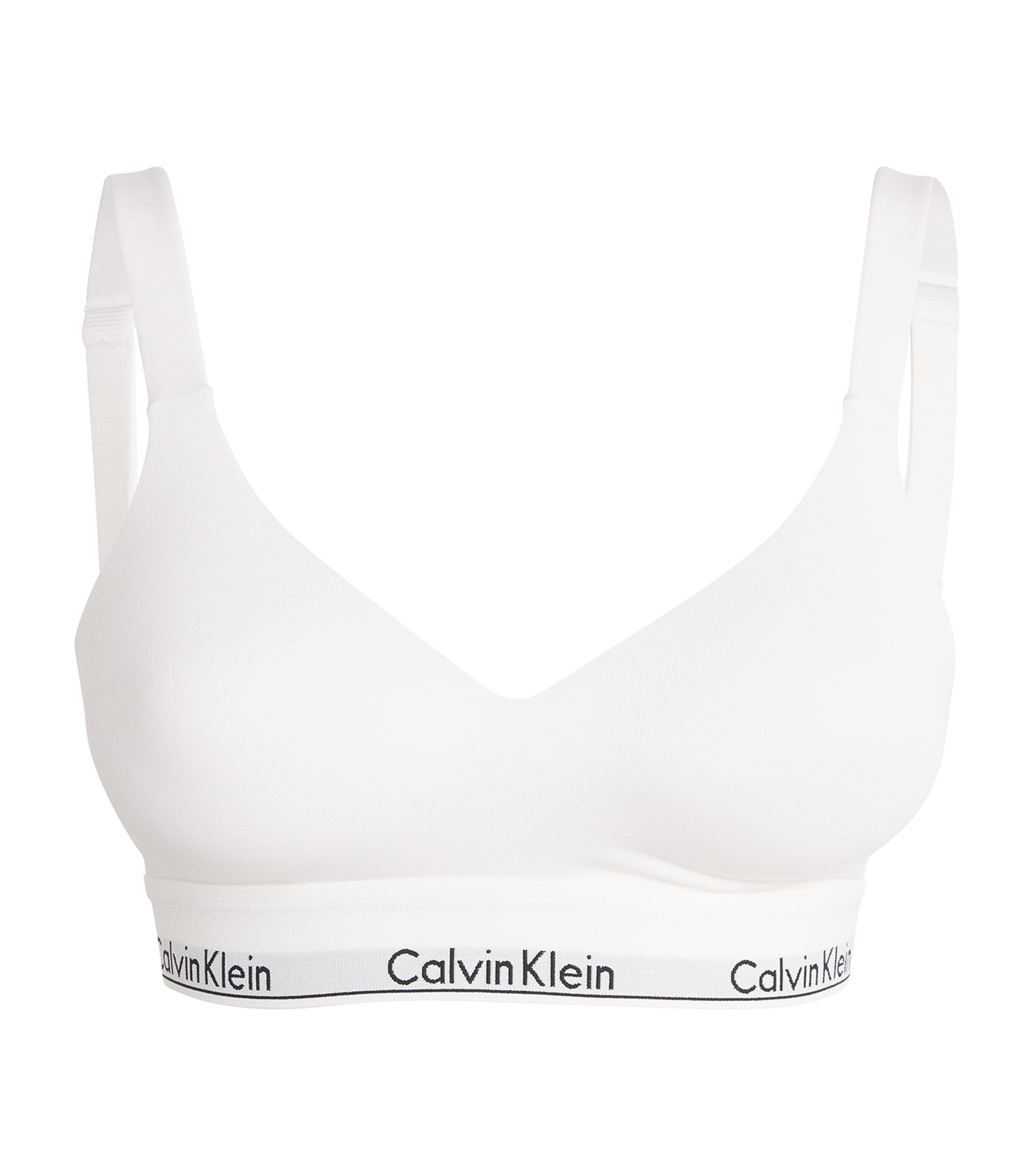 Calvin Klein Womens White Modern Lift Moulded-cup Cotton-jersey Bralette In White