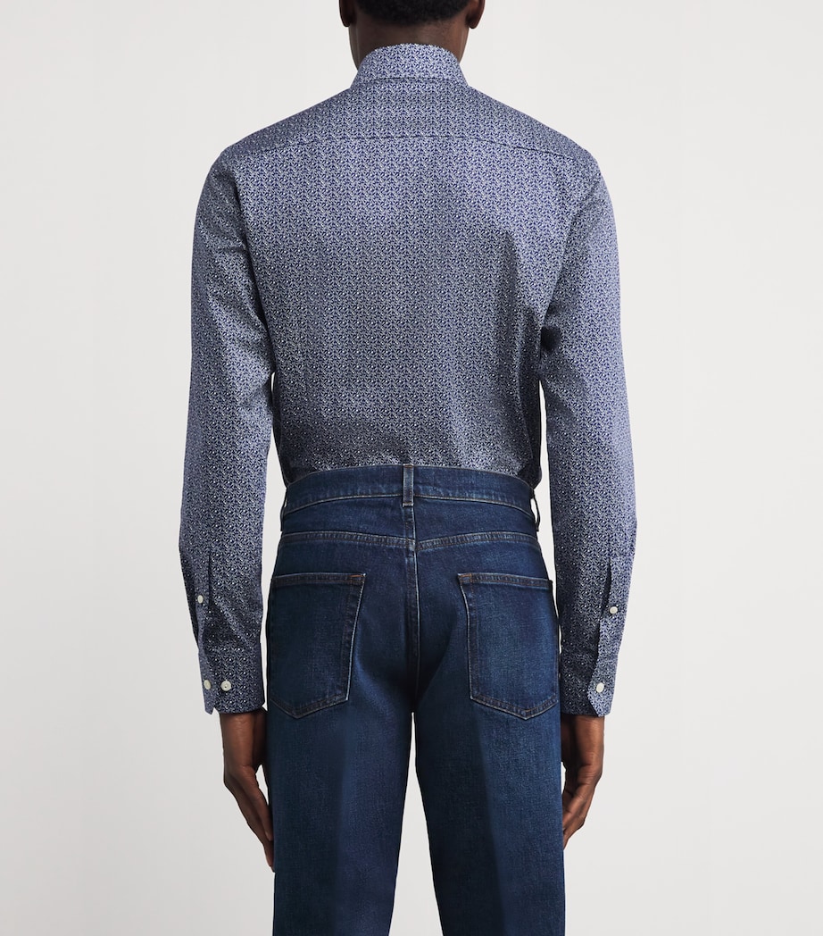 Signature Twill Floral Slim Shirt DARK BLUE Image 4
