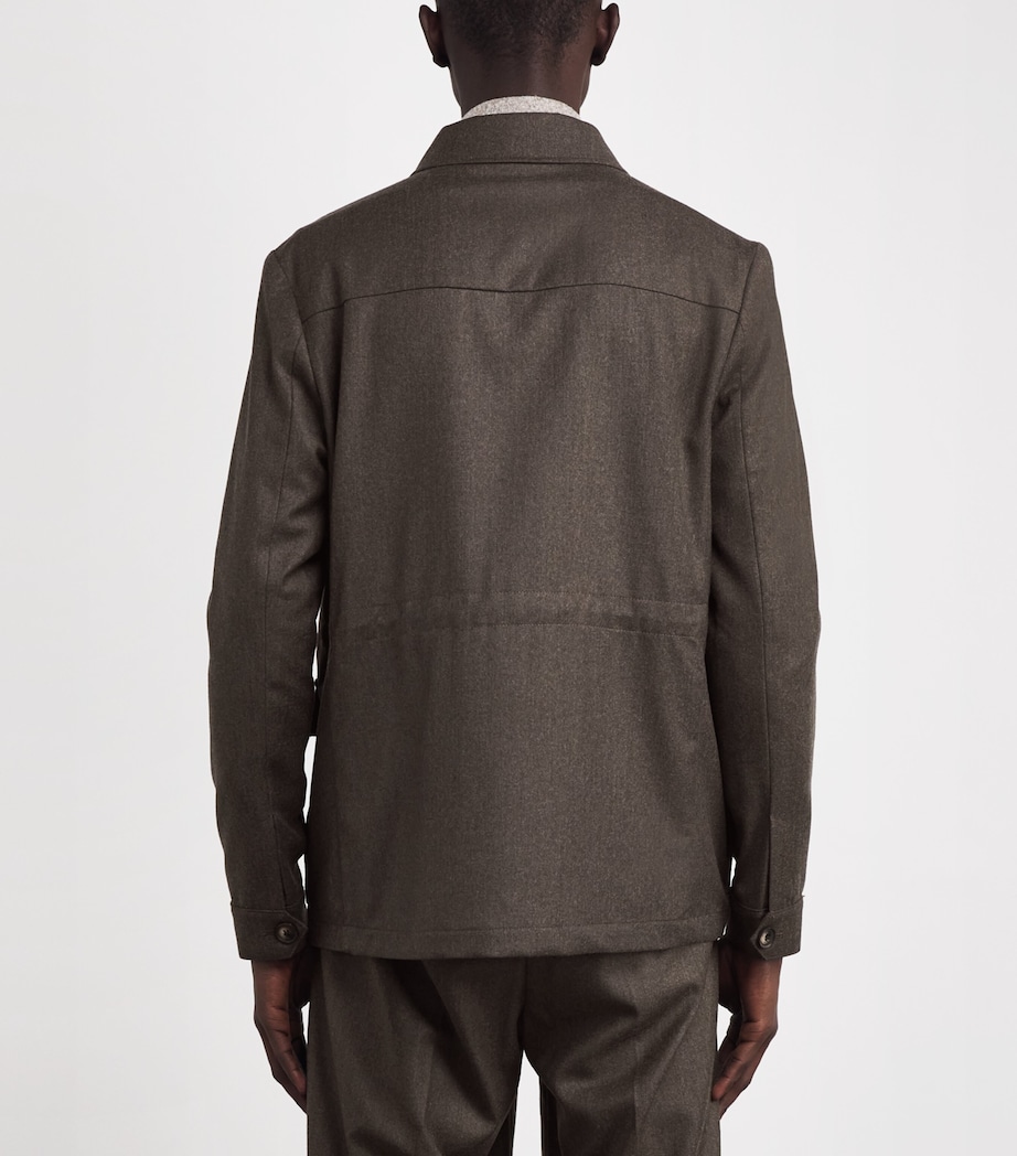 Virgin Wool-Cashmere Field Jacket 41 BROWN Image 4