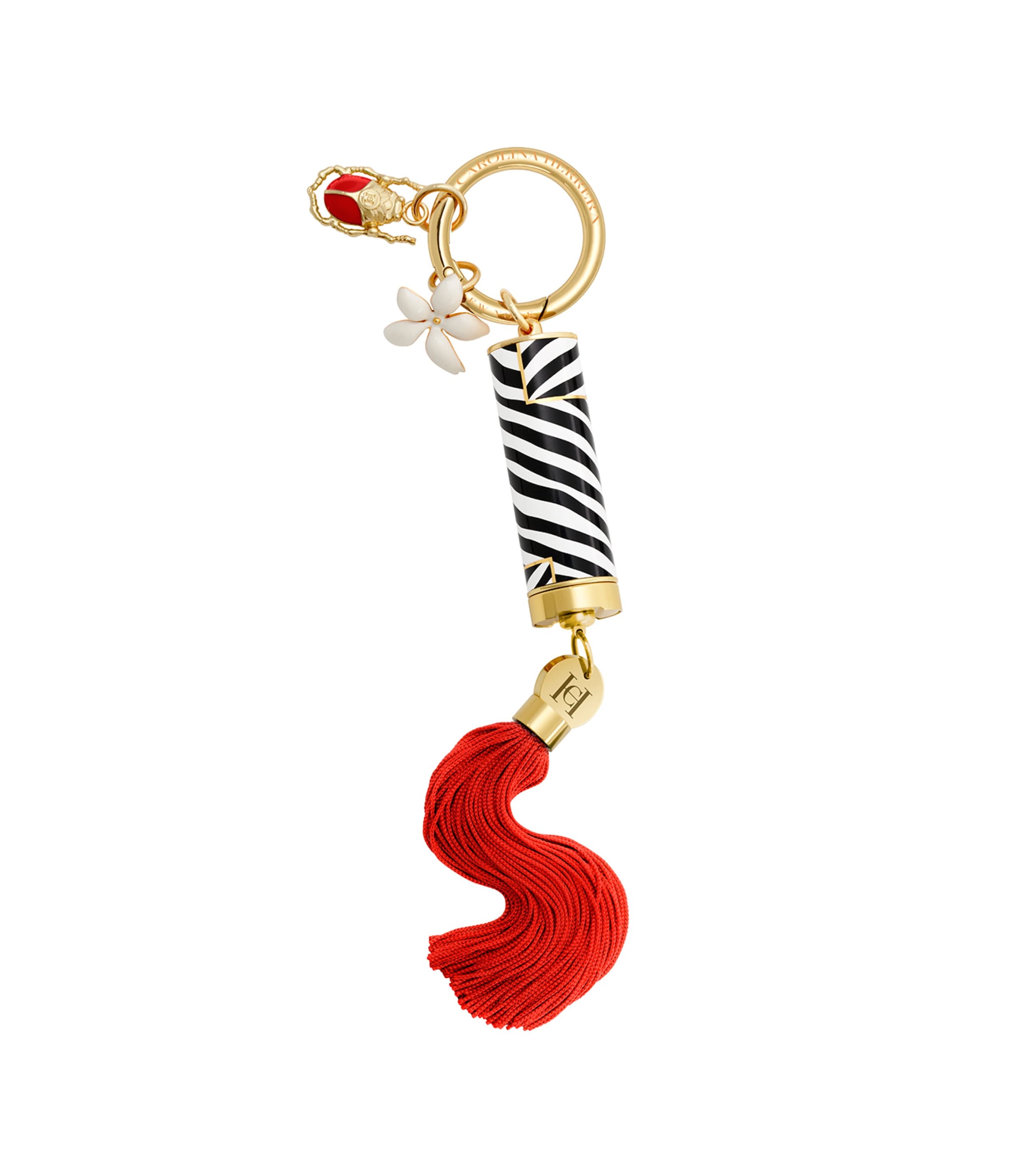 Herrera Lipstick Case Tassel Charm RED Image 3