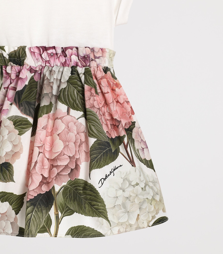 Dolce&Gabbana Kids Hydrangea T-Shirt Dress and Bloomers (3-30 Months) Comb Image 3