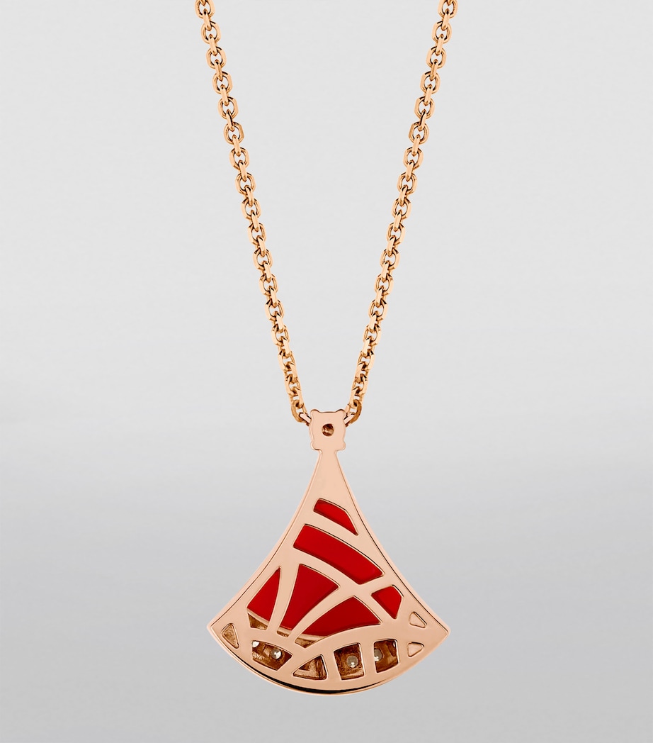 Rose Gold, Diamond and Carnelian Divas' Dream Necklace PINK GOLD Image 3