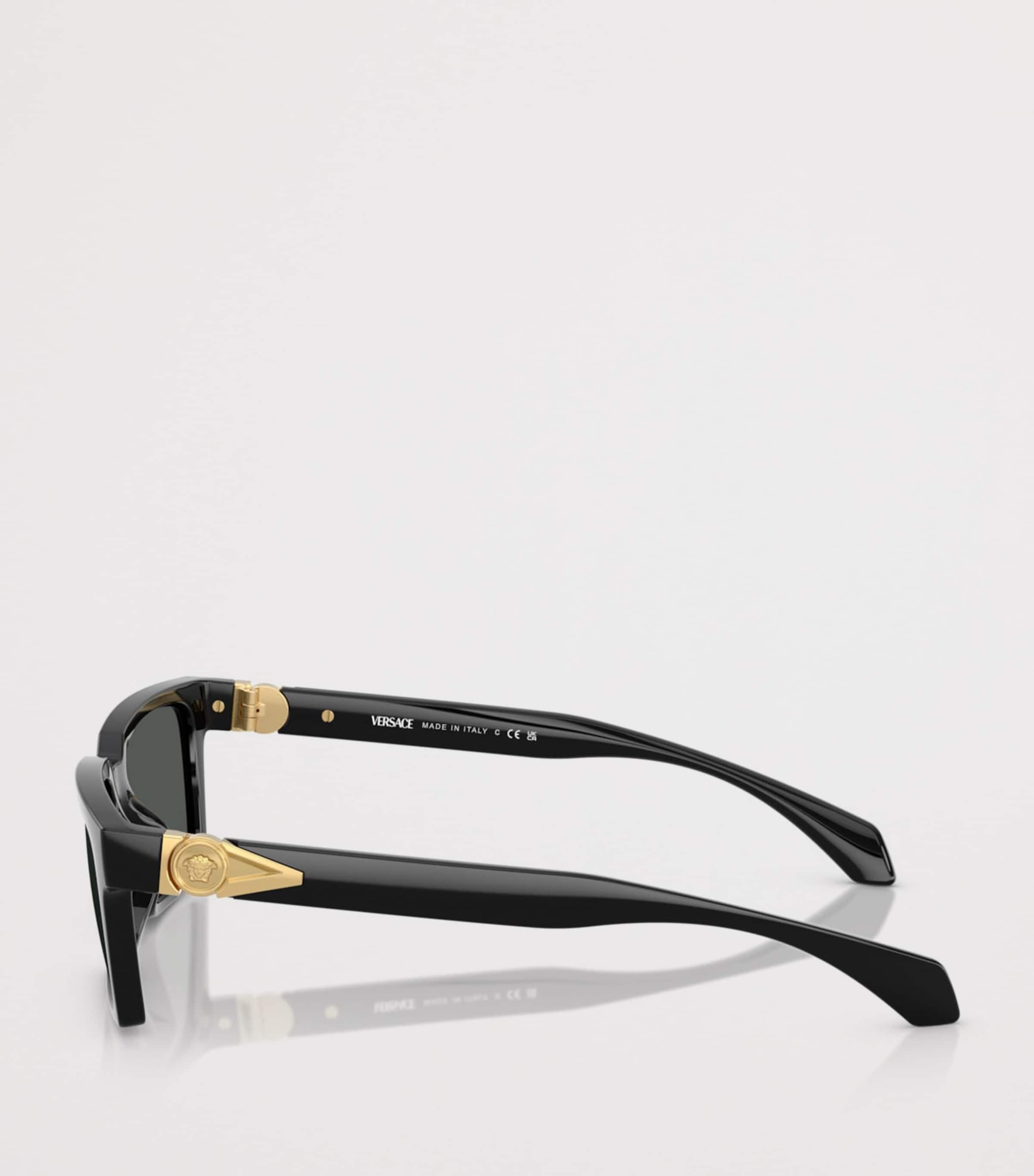 Versace Acetate Rectangular Sunglasses Image 3