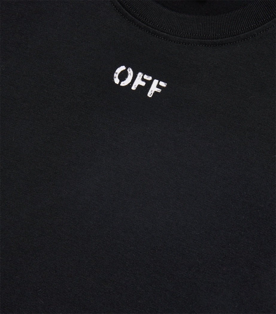 Off Stamp Logo T-Shirt (4-12 Years) 1001BLACK-WHITE Image 4