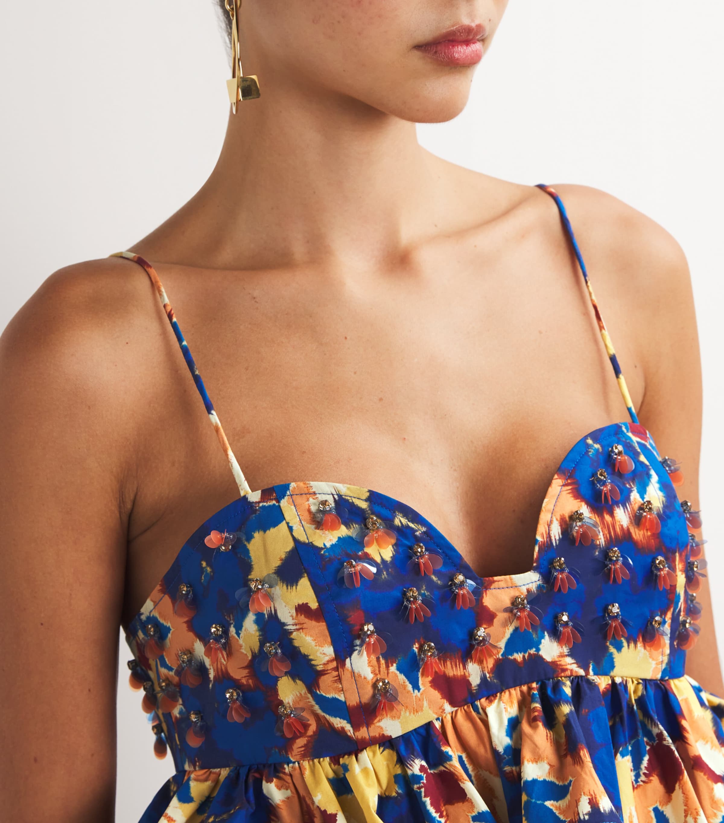 Ulla Johnson Womens Embellished Lucia Top Wildflower Wldfl Image 6