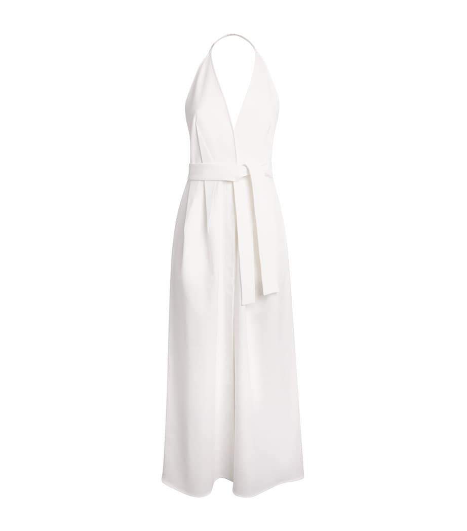 Cotton Gabardine Halterneck Maxi Dress - Image 1
