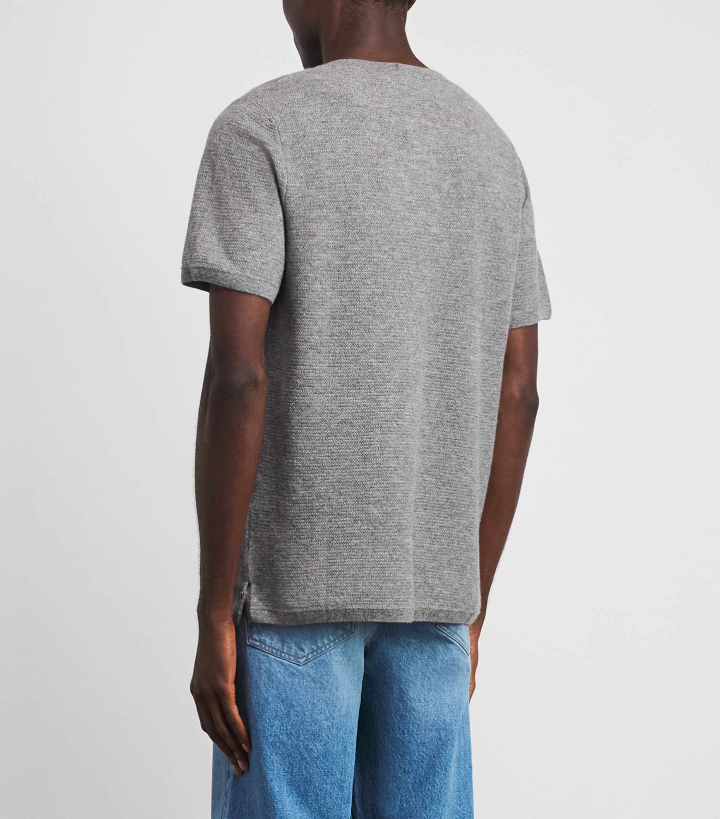 God's True Cashmere Mens Cashmere Signature T-Shirt Emerald Image 5