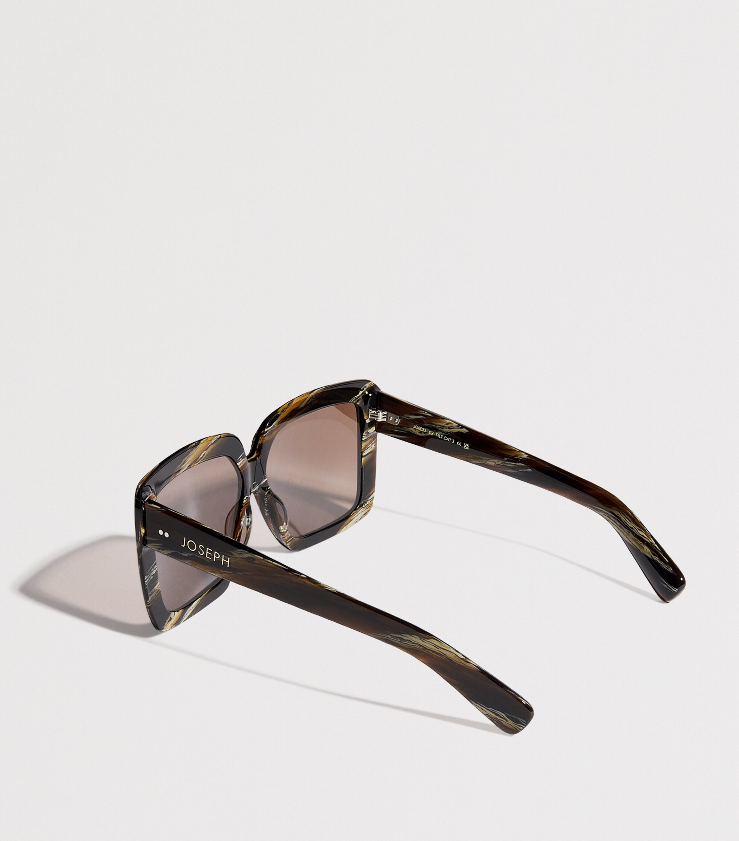 Tortoiseshell Square Sunglasses EBONY Image 3