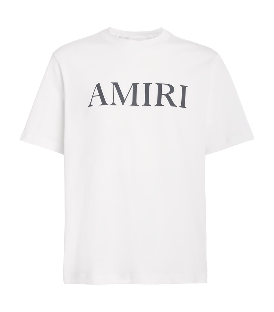 AMIRI Mens Cotton Logo T-Shirt White Image 1