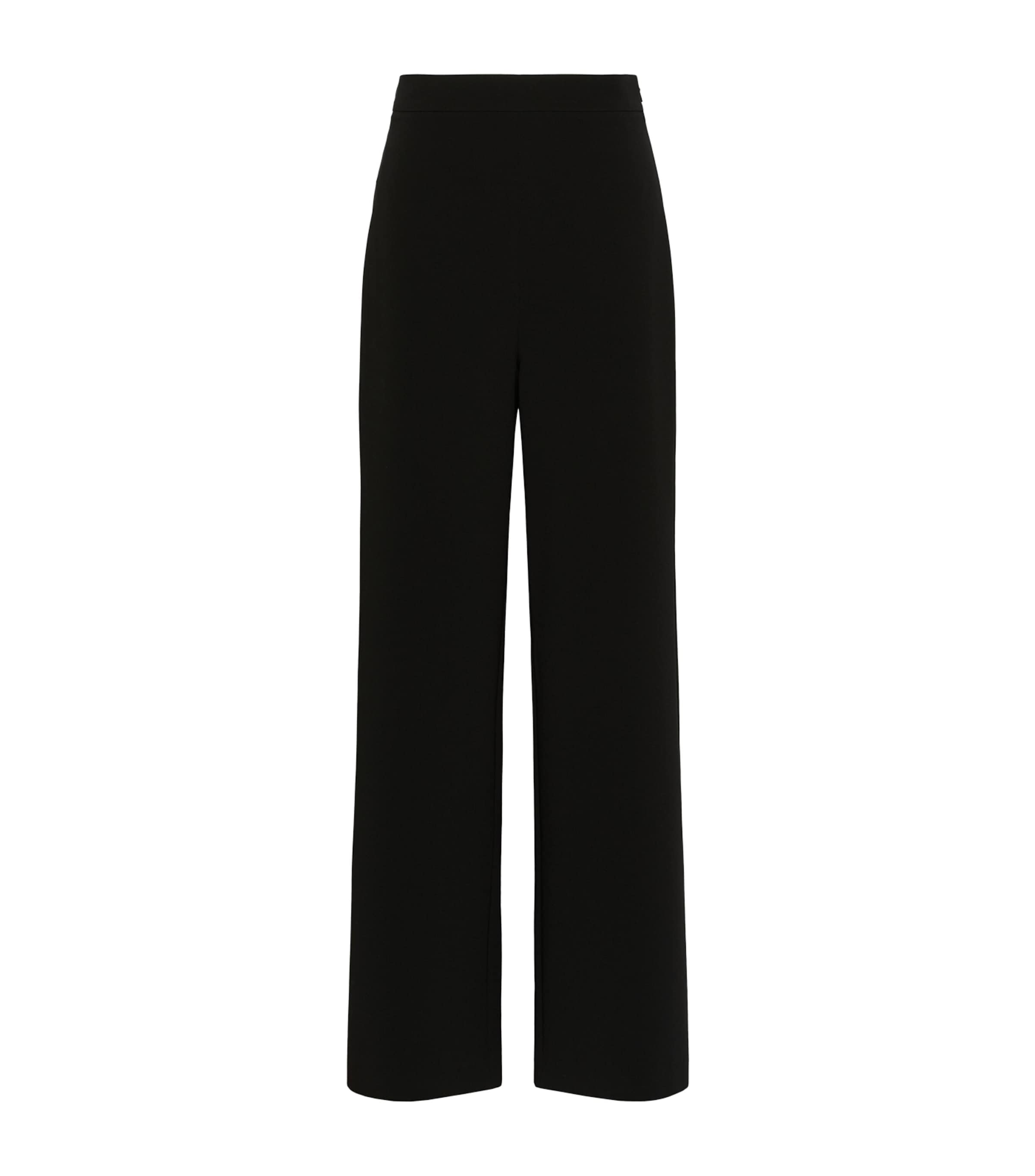 Max Mara Womens Wide-Leg Tailored Trousers Black Image 1