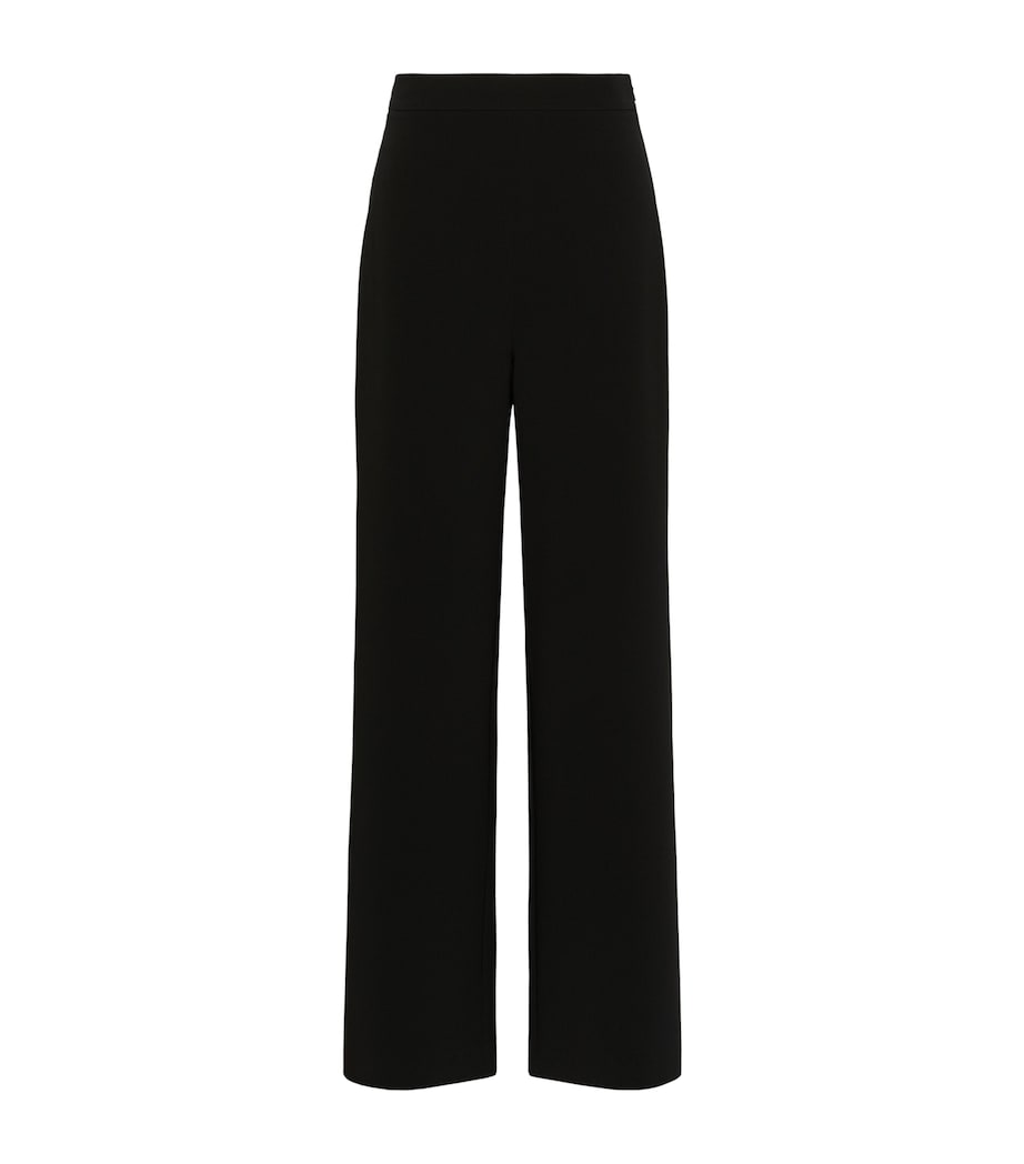Max Mara Womens Wide-Leg Tailored Trousers Black Image 1