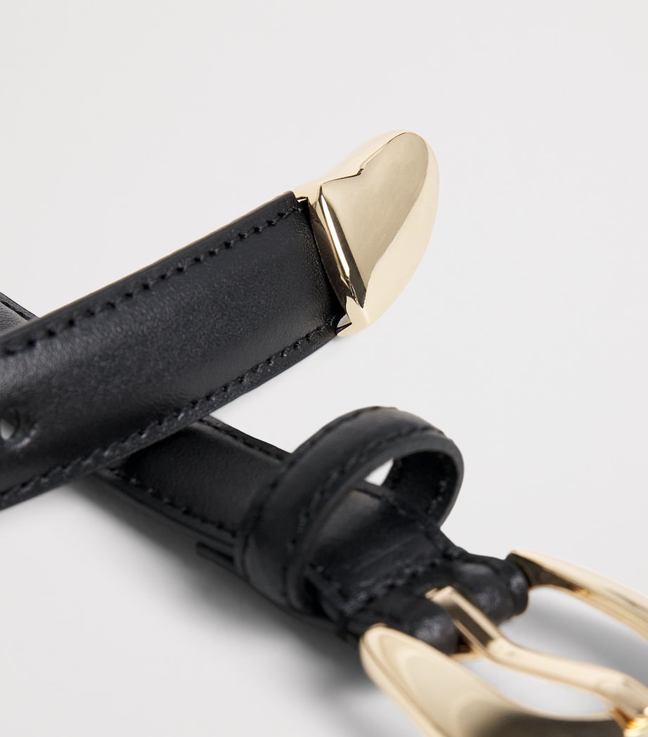 Claudie Pierlot Smooth Leather Belt Black Image 5