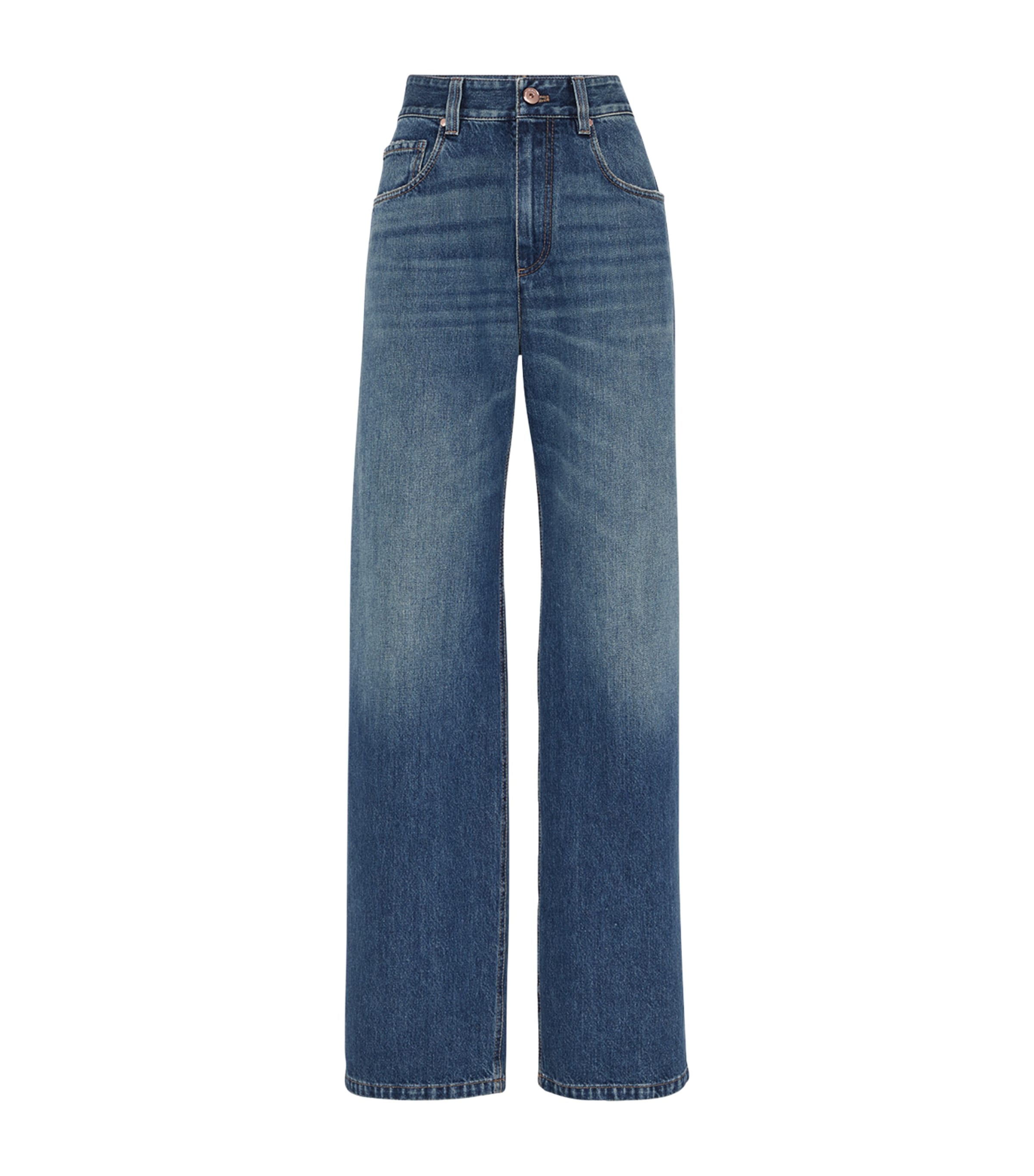 Brunello Cucinelli Monili-detail Relaxed Jeans In Blue