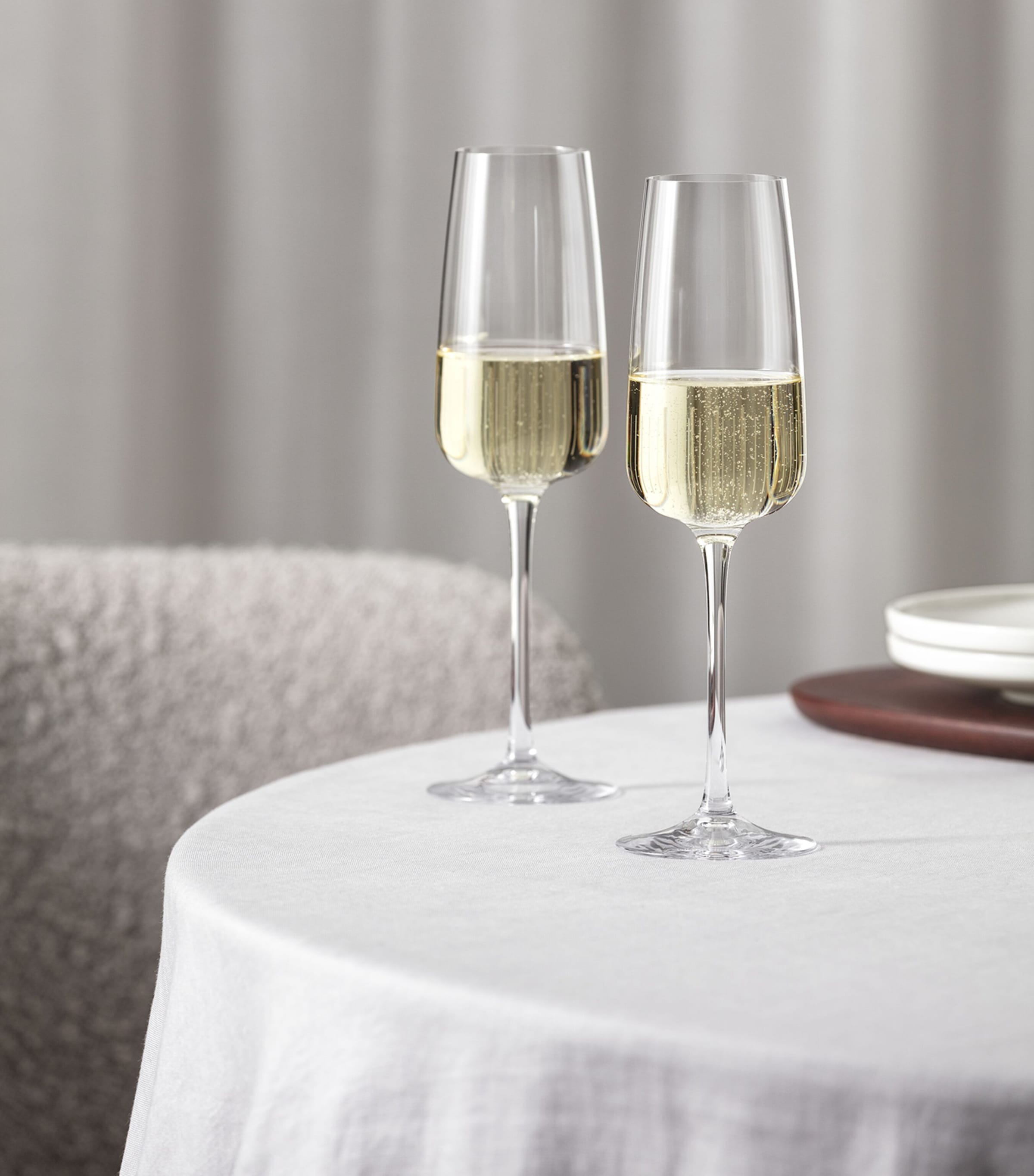 Set of 4 Crystal Afina Champagne Glasses (120ml) CLEAR Image 2