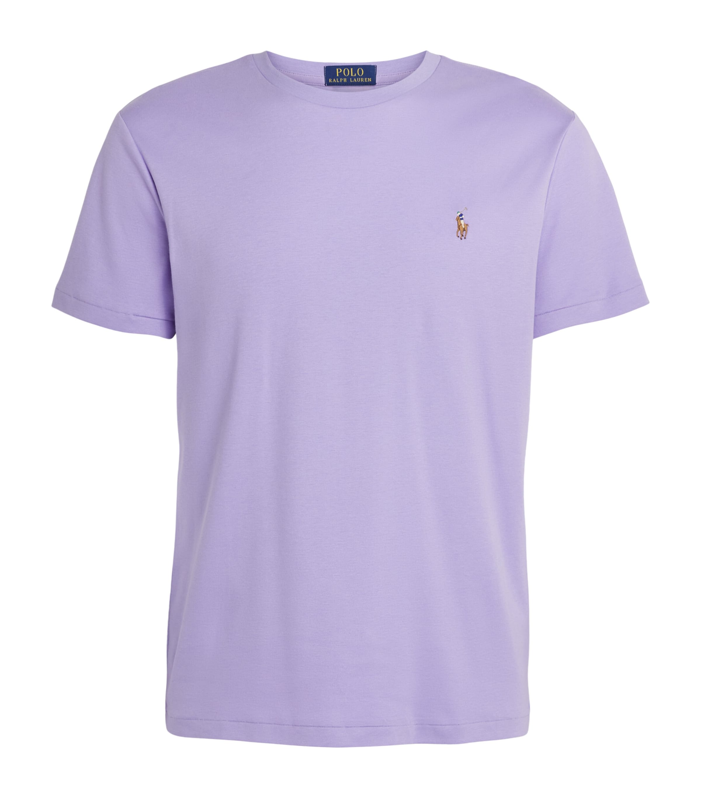 Polo Ralph Lauren Mens Pima Cotton Polo Pony T-Shirt Powder Purple Image 1