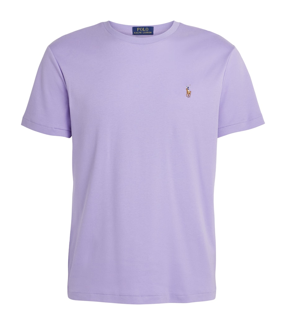 Polo Ralph Lauren Mens Pima Cotton Polo Pony T-Shirt Powder Purple Image 1