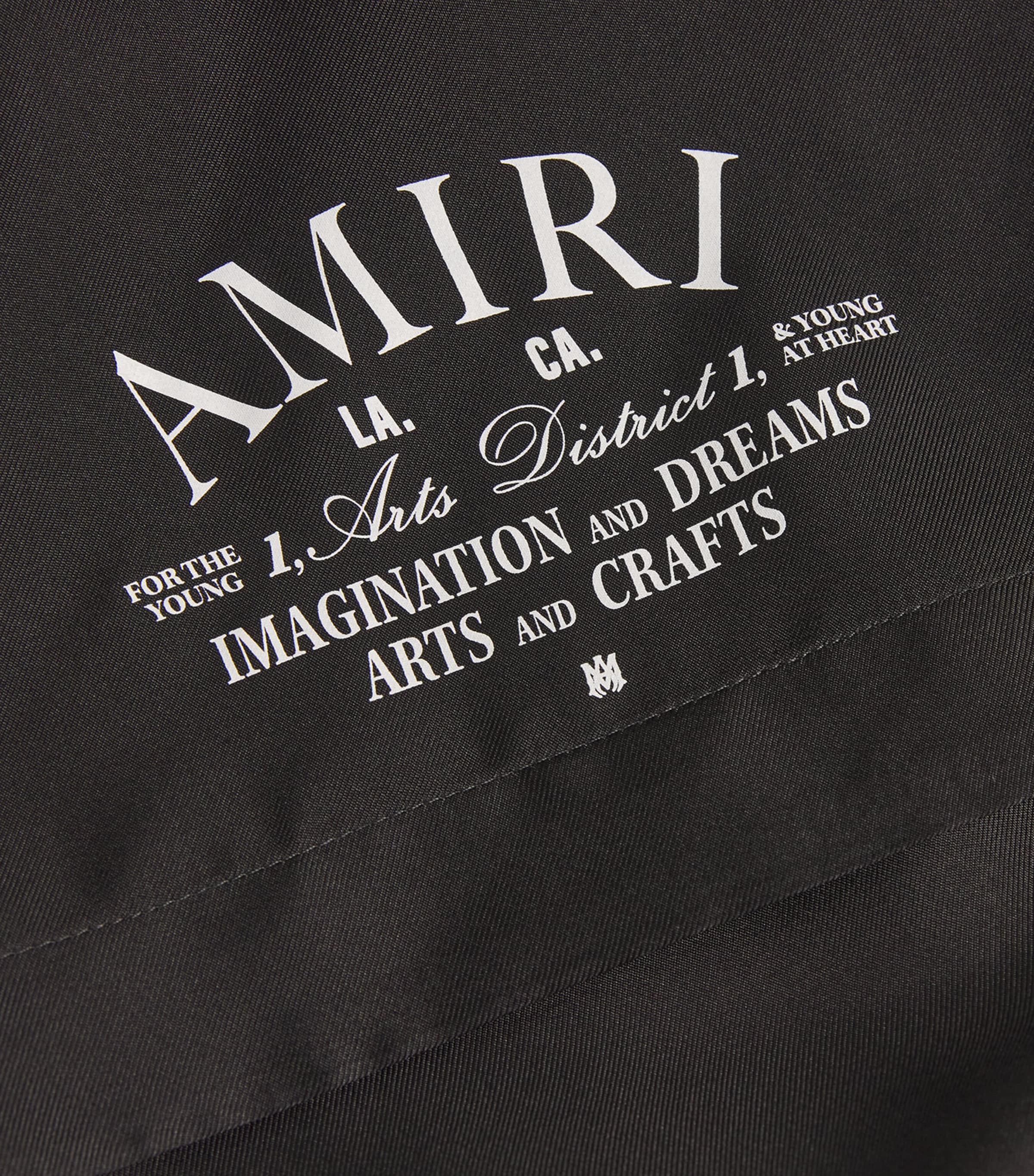 AMIRI Mens Silk Logo Shorts Black Image 5