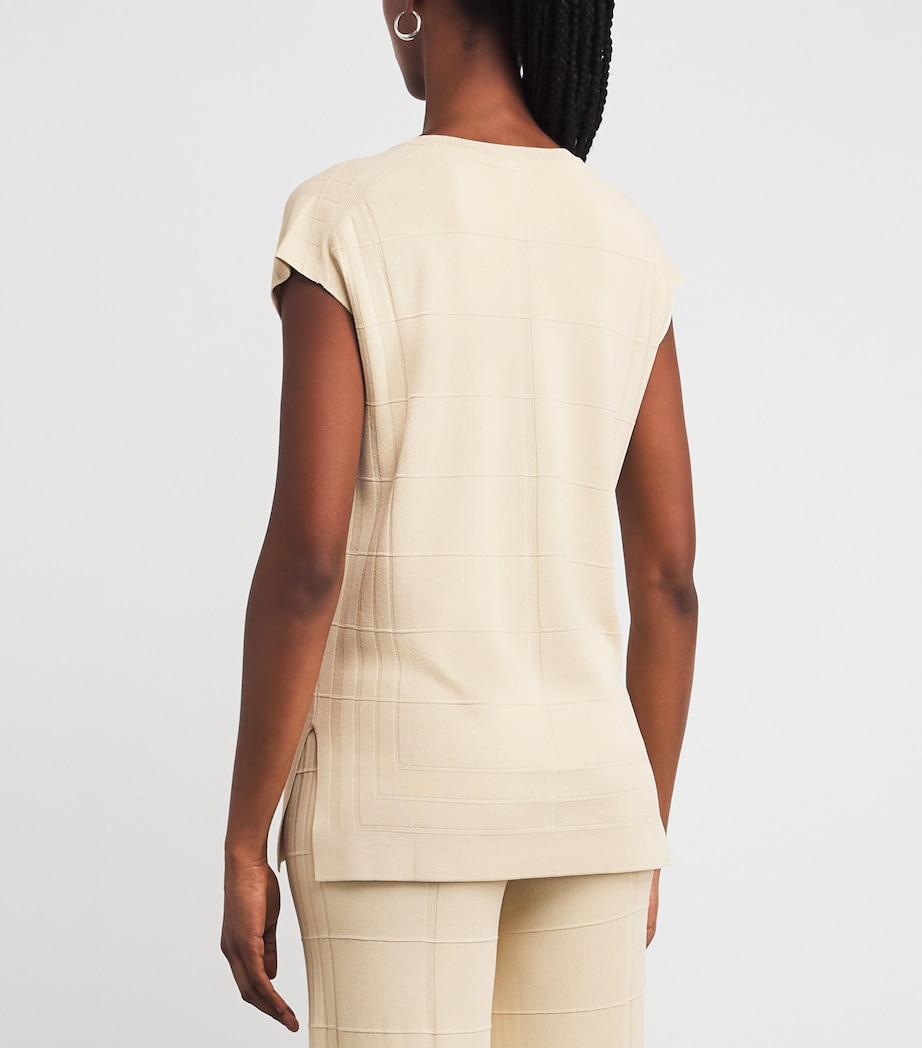 Grid Knit Tank Top AFFOGATO Image 4