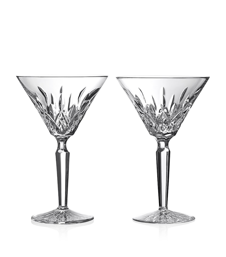 Waterford Set of 2 Lismore Martini Glasses (220ml) Clear