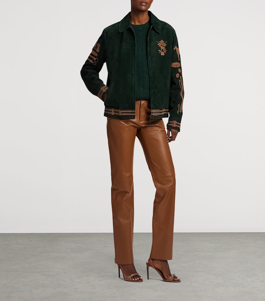 Lamb Suede Work Jacket DARK RACING GREEN Image 11