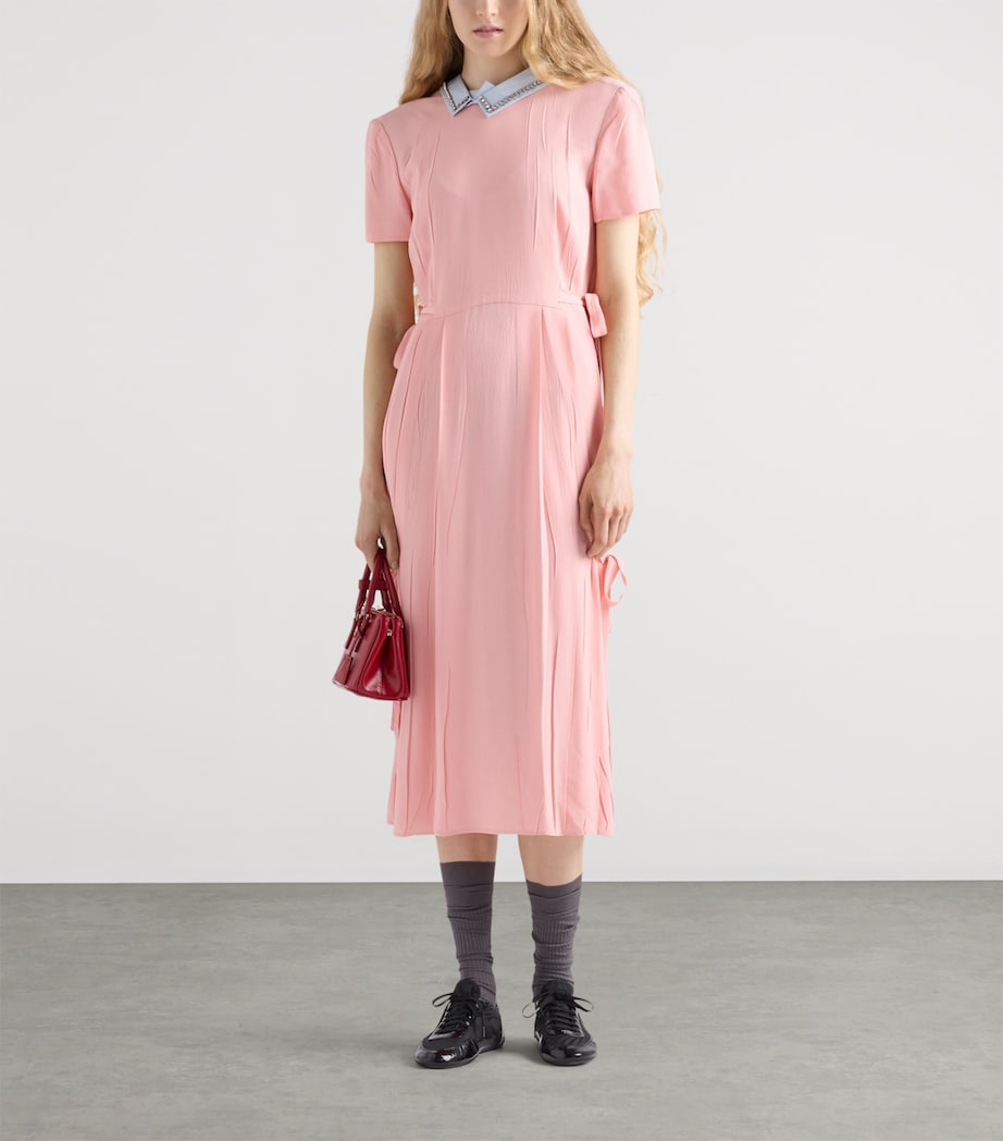 Crepe Embellished Midi Dress F0028 Image 2