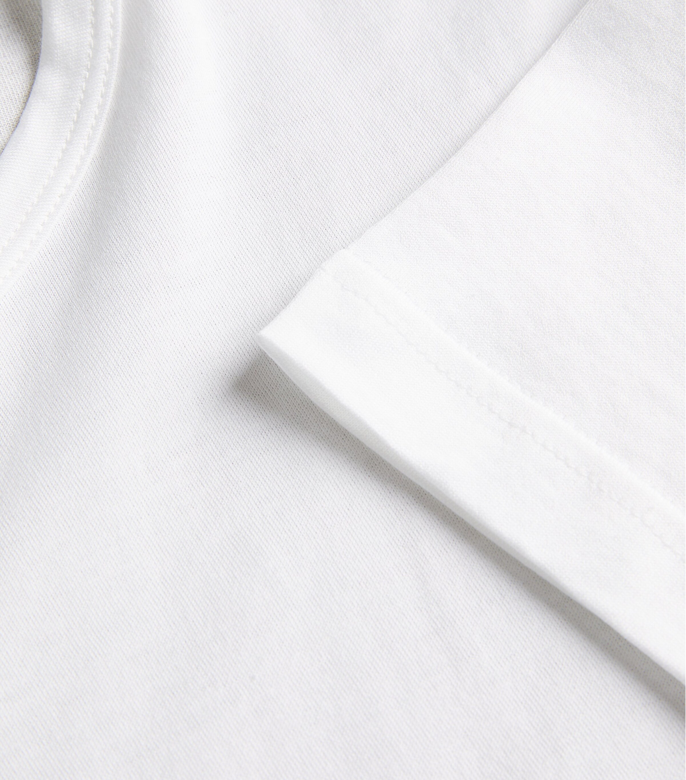 Sunspel Mens Supima Cotton Classic T-Shirt Whaa White Image 5