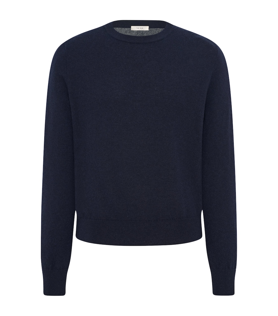 The Row Mens Benji Cashmere Sweater Dark Navy Image 1