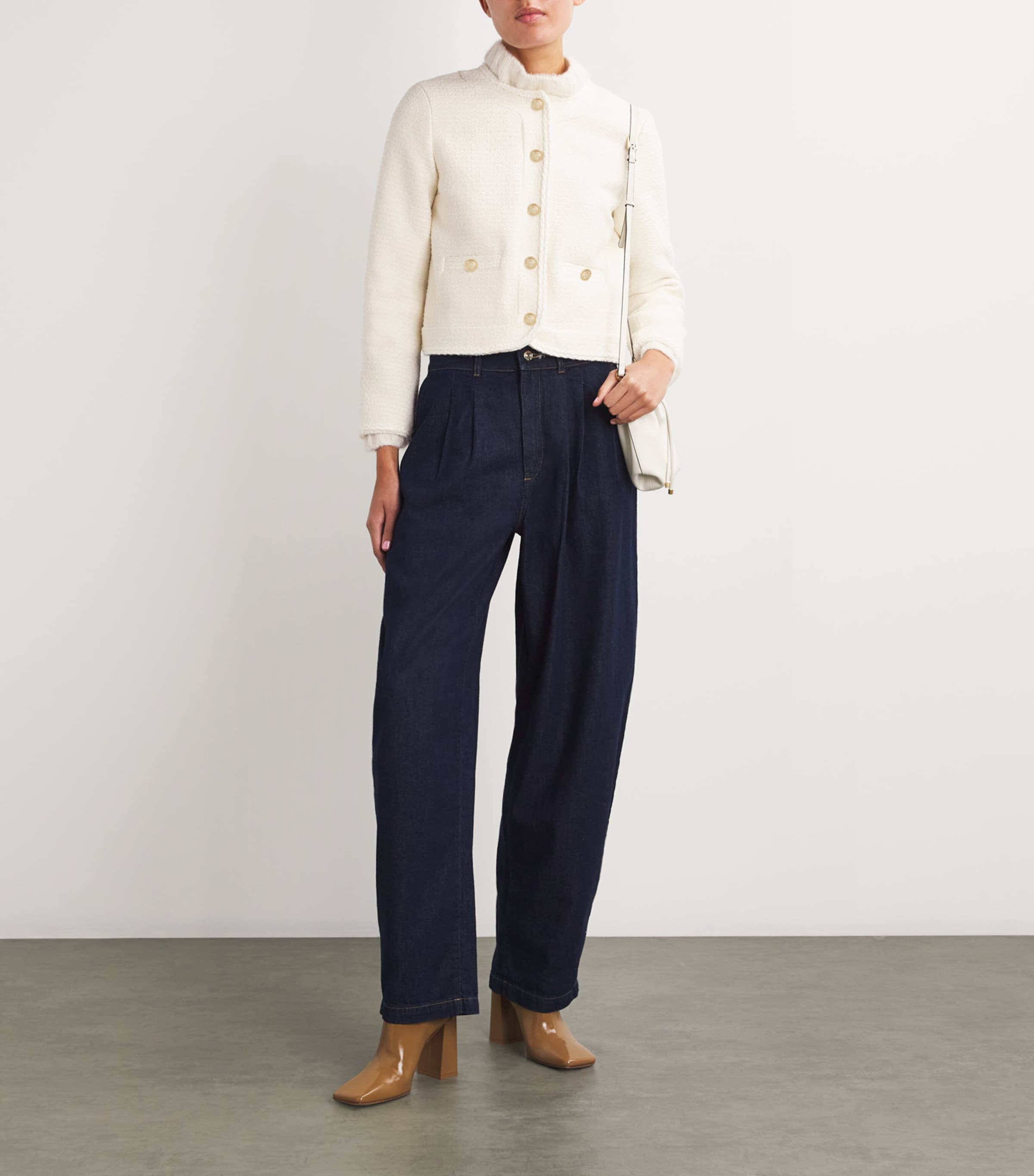 Tweed Button-Embellished Jacket ECRU Image 2